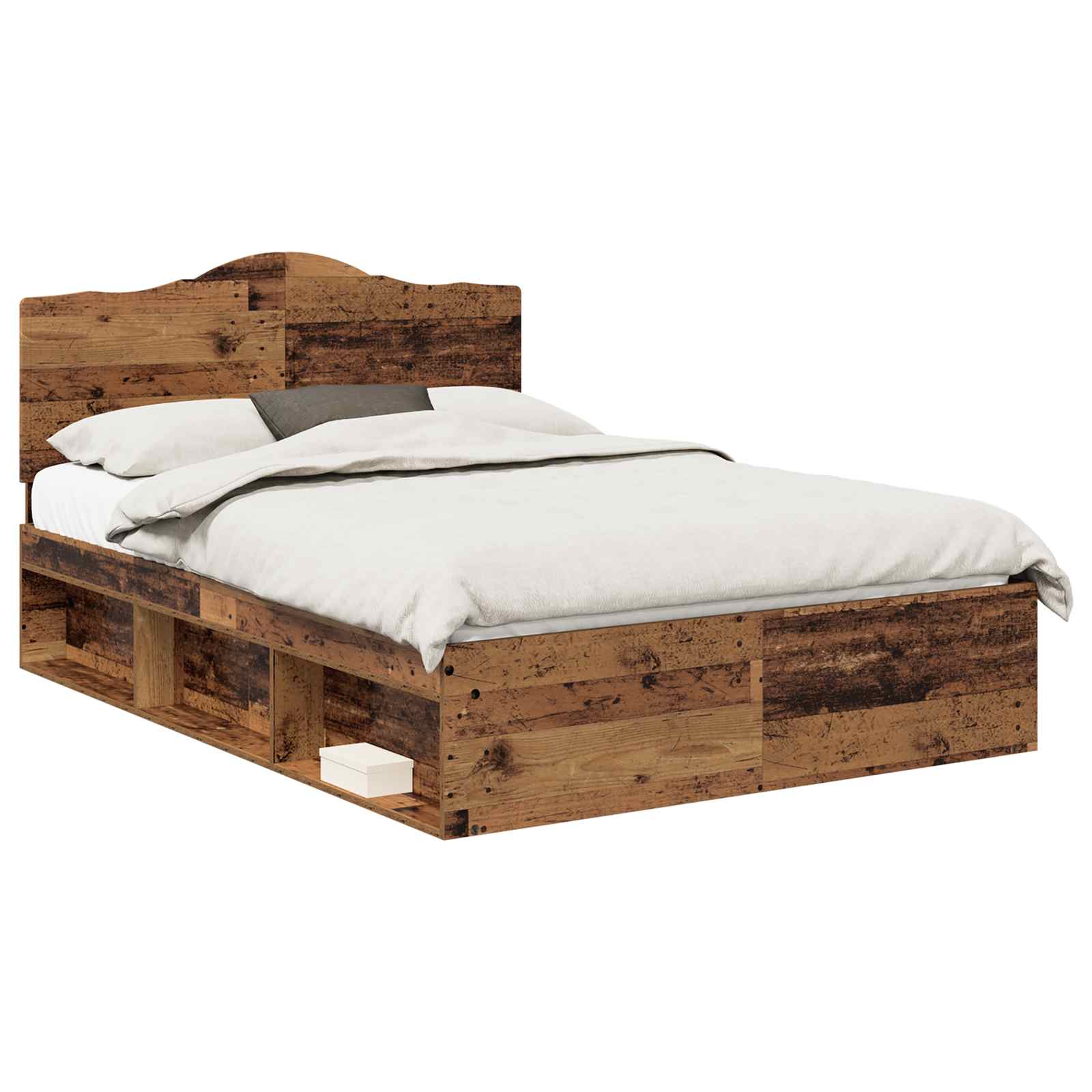 Krevetna konstrukcija s uzglavljem Staro drvo 140 x 190 cm