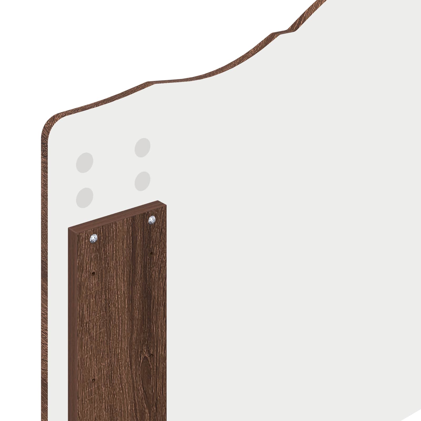 Krevetna konstrukcija s uzglavljem Smeđi hrast 90 x 190 cm