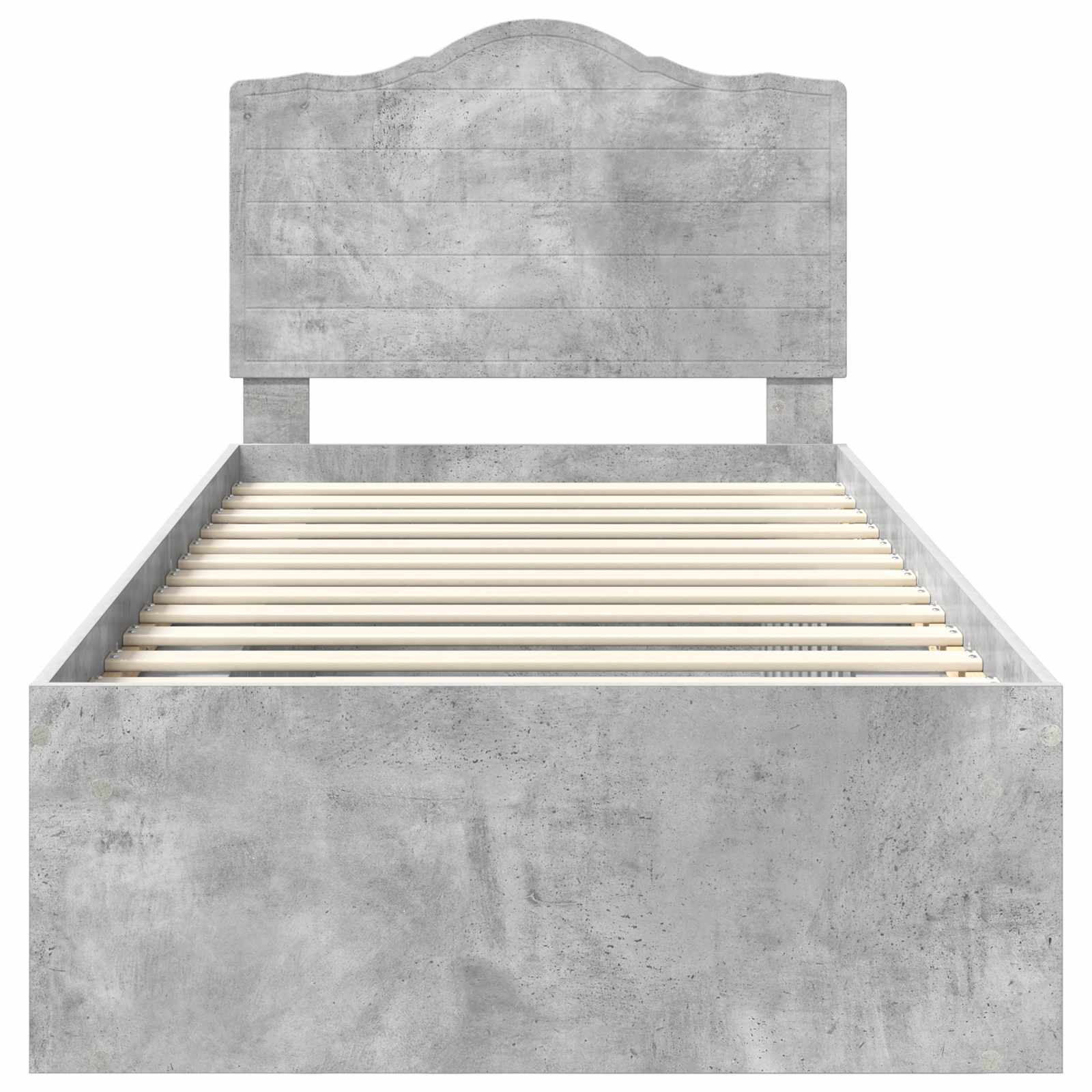 Krevetna konstrukcija s uzglavljem Betonska siva 75 x 190 cm