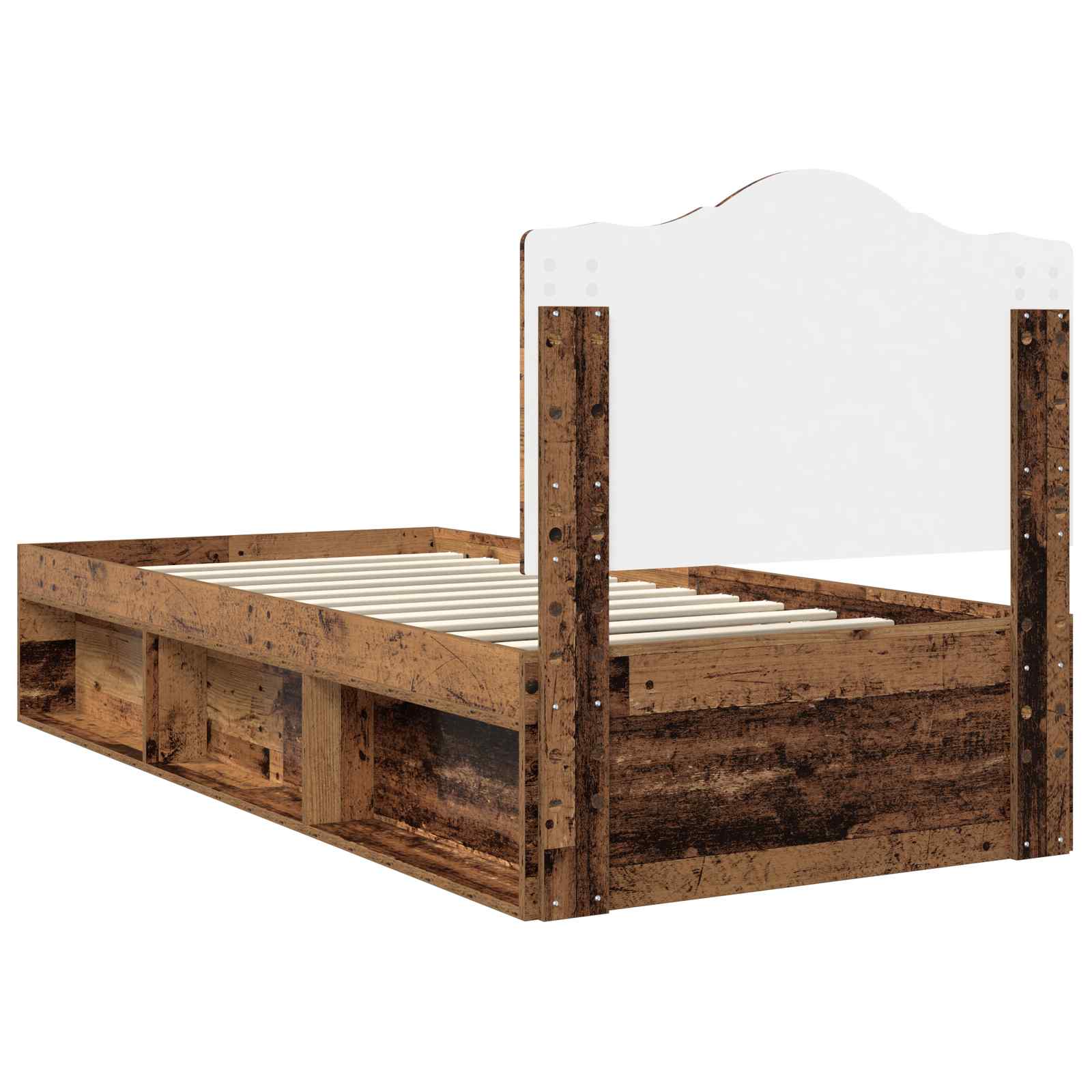 Krevetna konstrukcija Staro drvo 75 x 190 cm Čvrsto borovo drvo