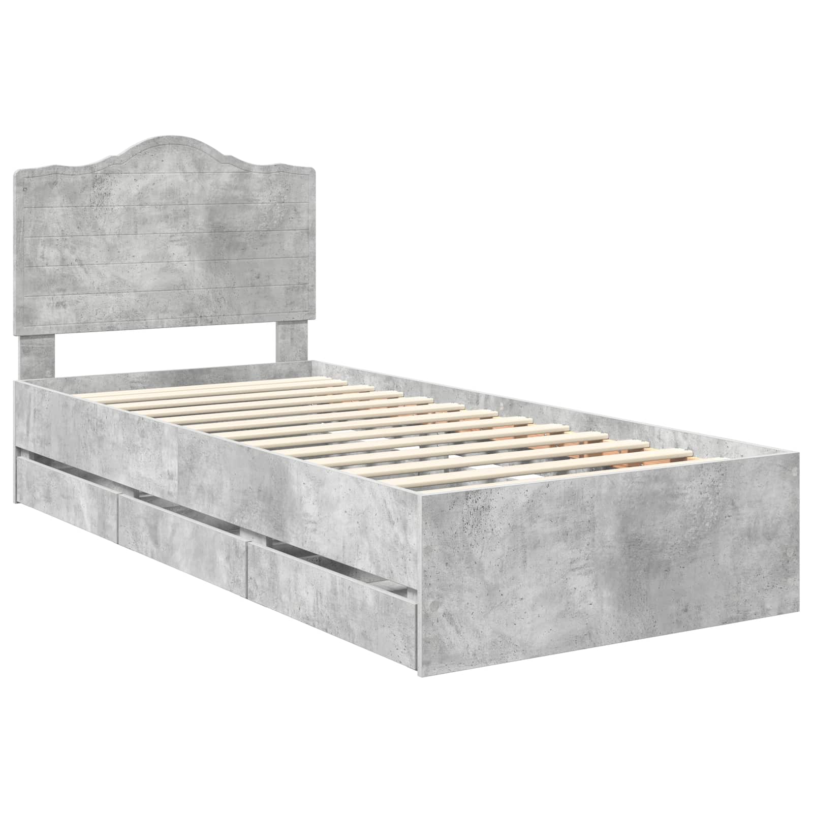 Krevetna konstrukcija s ladicama Betonsko Siva 90 x 200 cm