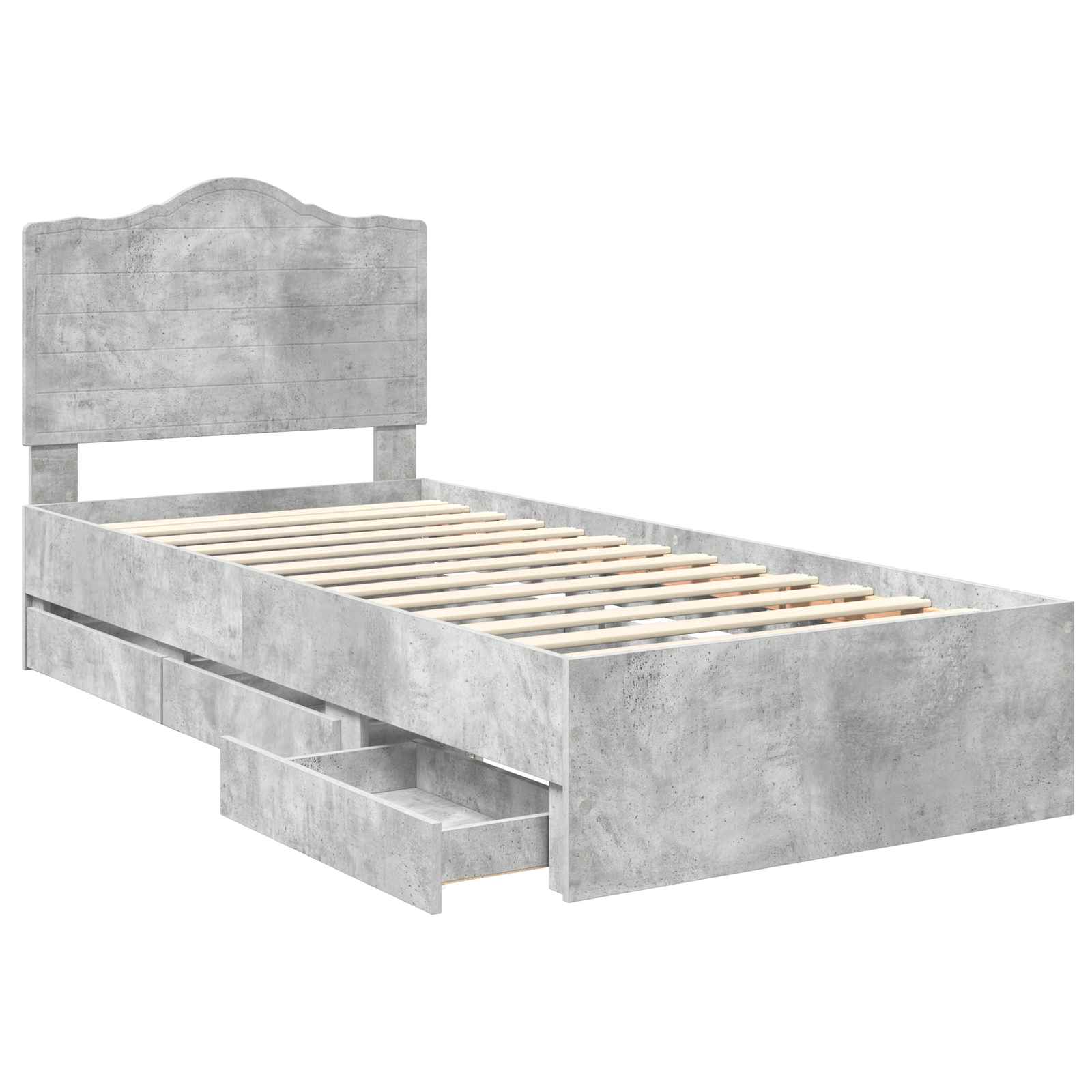 Krevetna konstrukcija s ladicama Betonsko Siva 75 x 190 cm