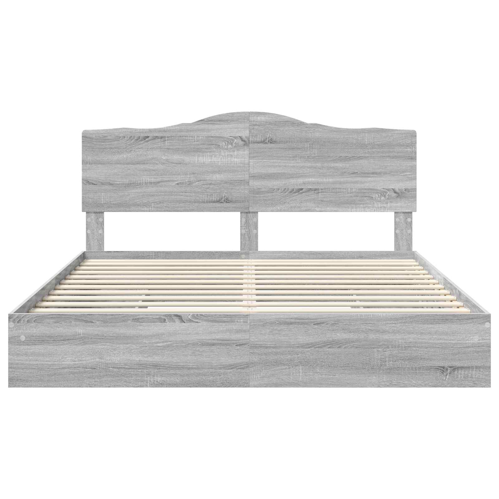 Krevet s od storage Siva Sonoma 200 x 200 cm Konstruirano drvo