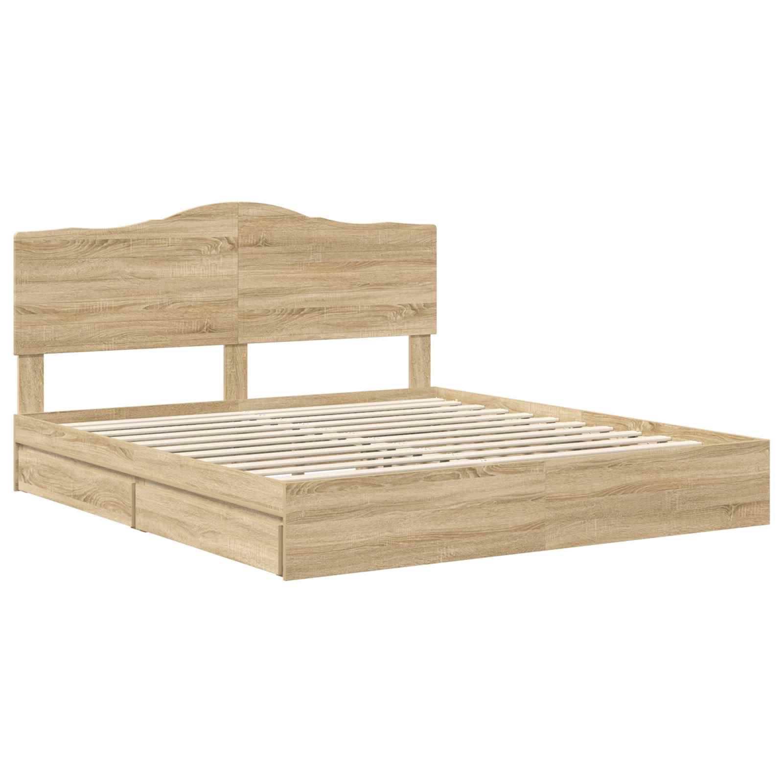 Krevet s od storage Sonoma hrast 180 x 200 cm Konstruirano drvo
