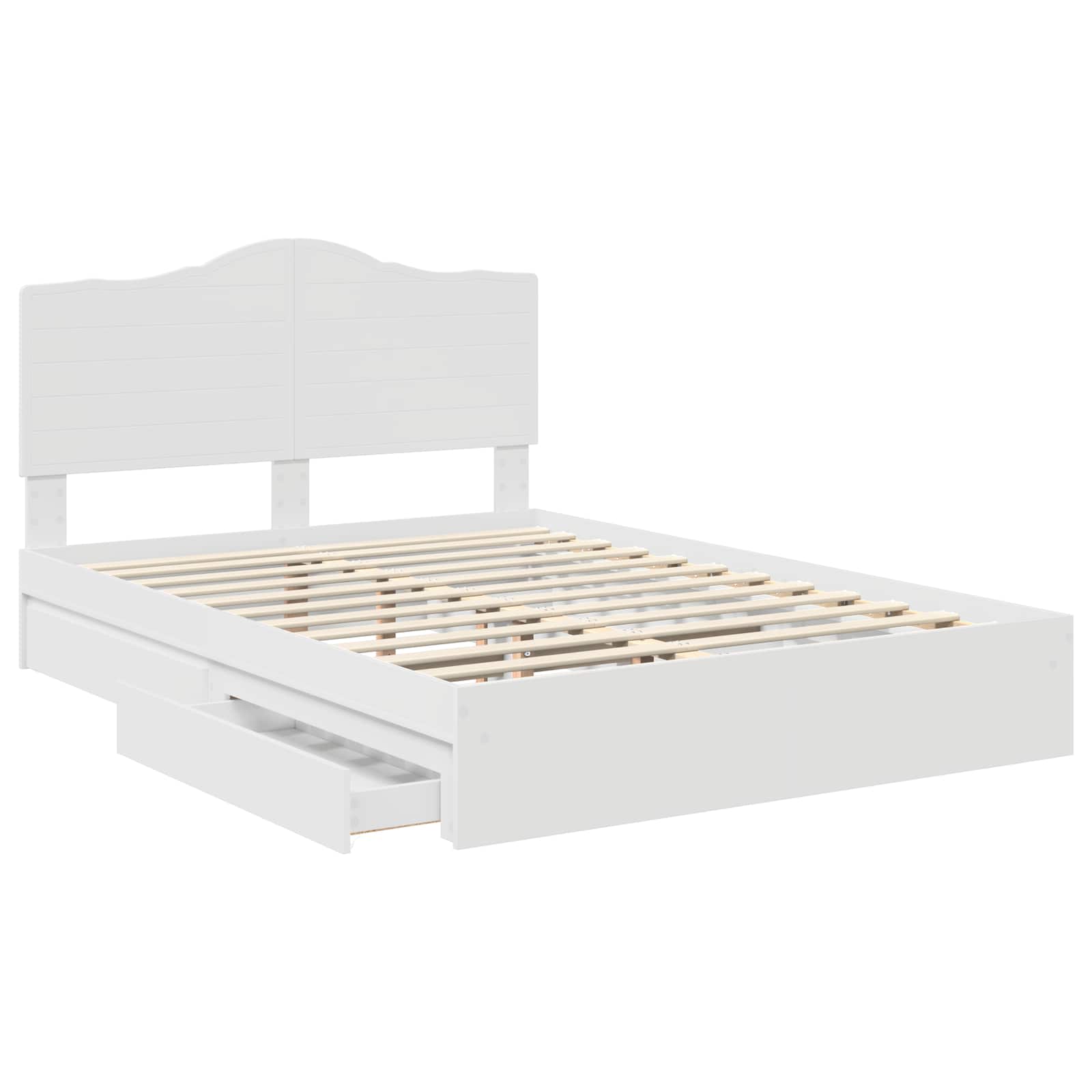 Krevet s od storage Bijelo 160 x 200 cm Konstruirano drvo