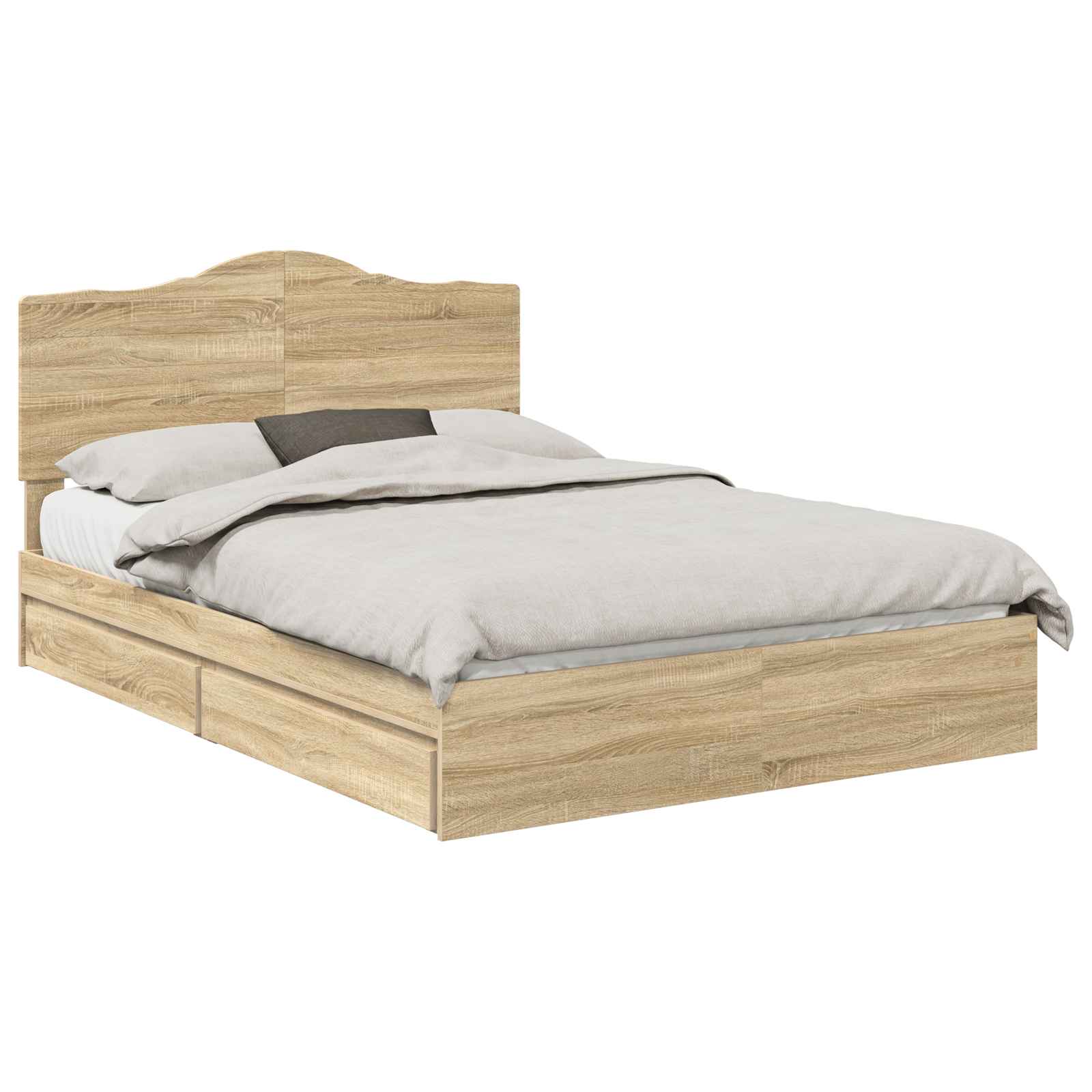 Krevet s od storage Sonoma hrast 140 x 200 cm Konstruirano drvo