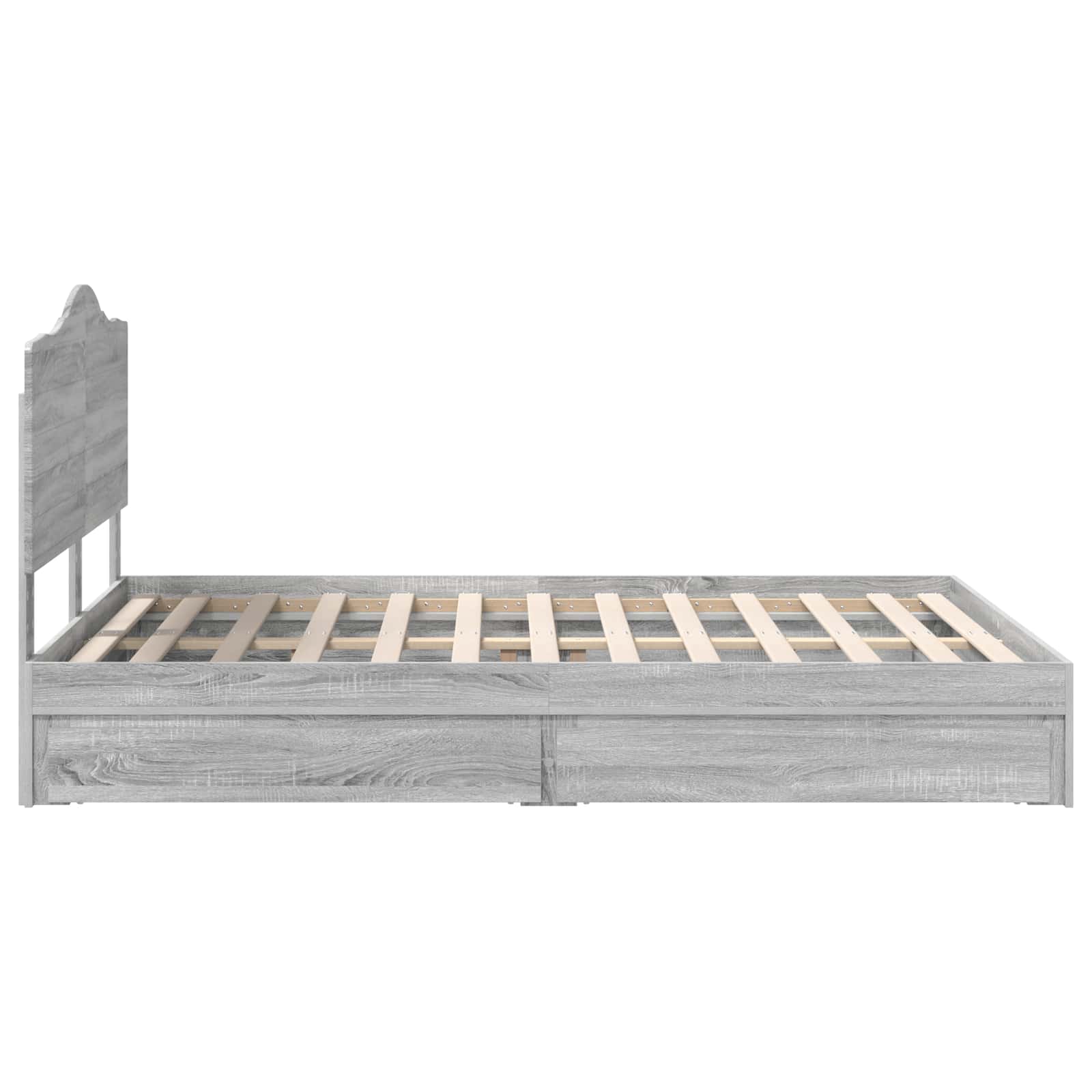 Krevet s od storage Siva Sonoma 140 x 200 cm Konstruirano drvo