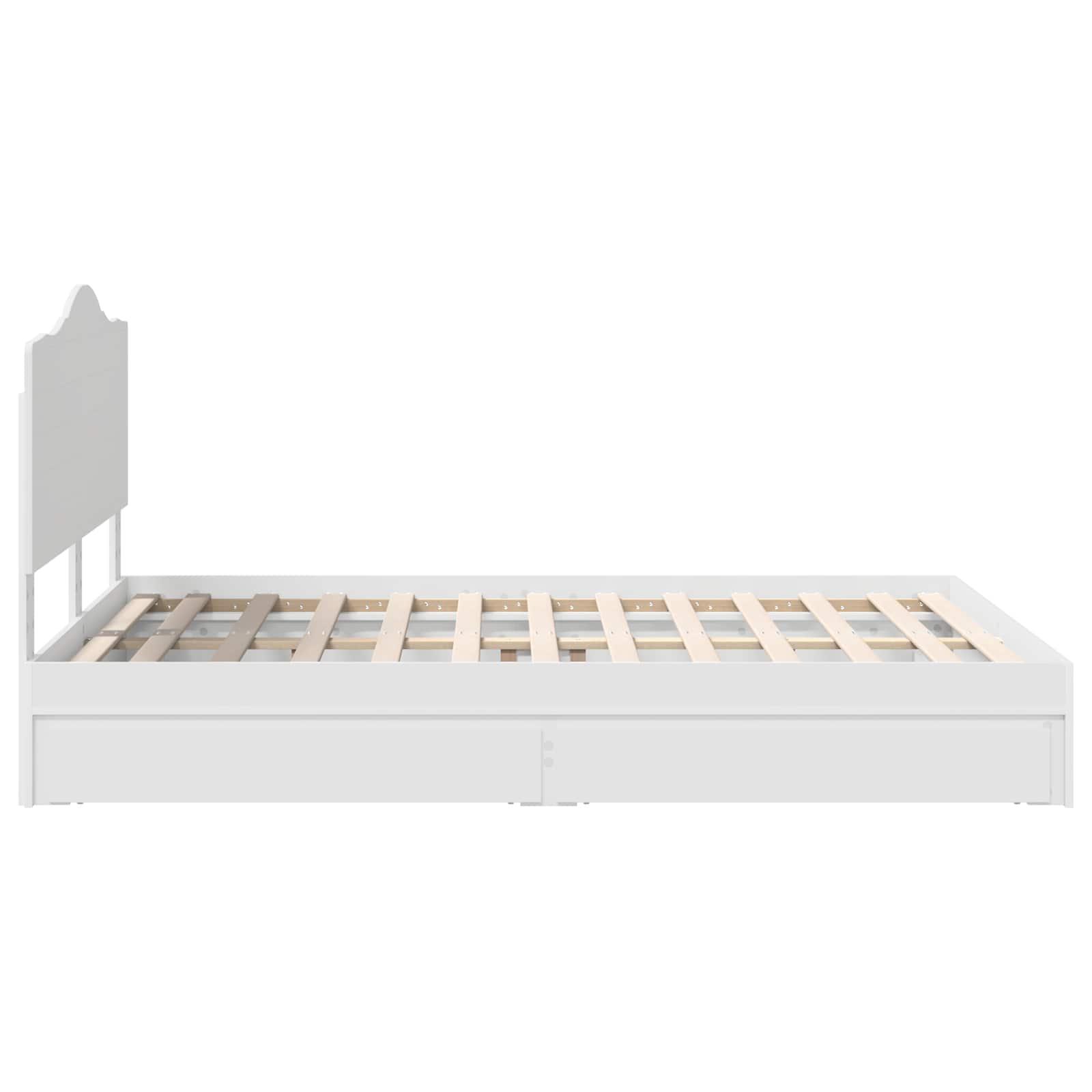 Krevet s od storage Bijelo 140 x 190 cm Konstruirano drvo