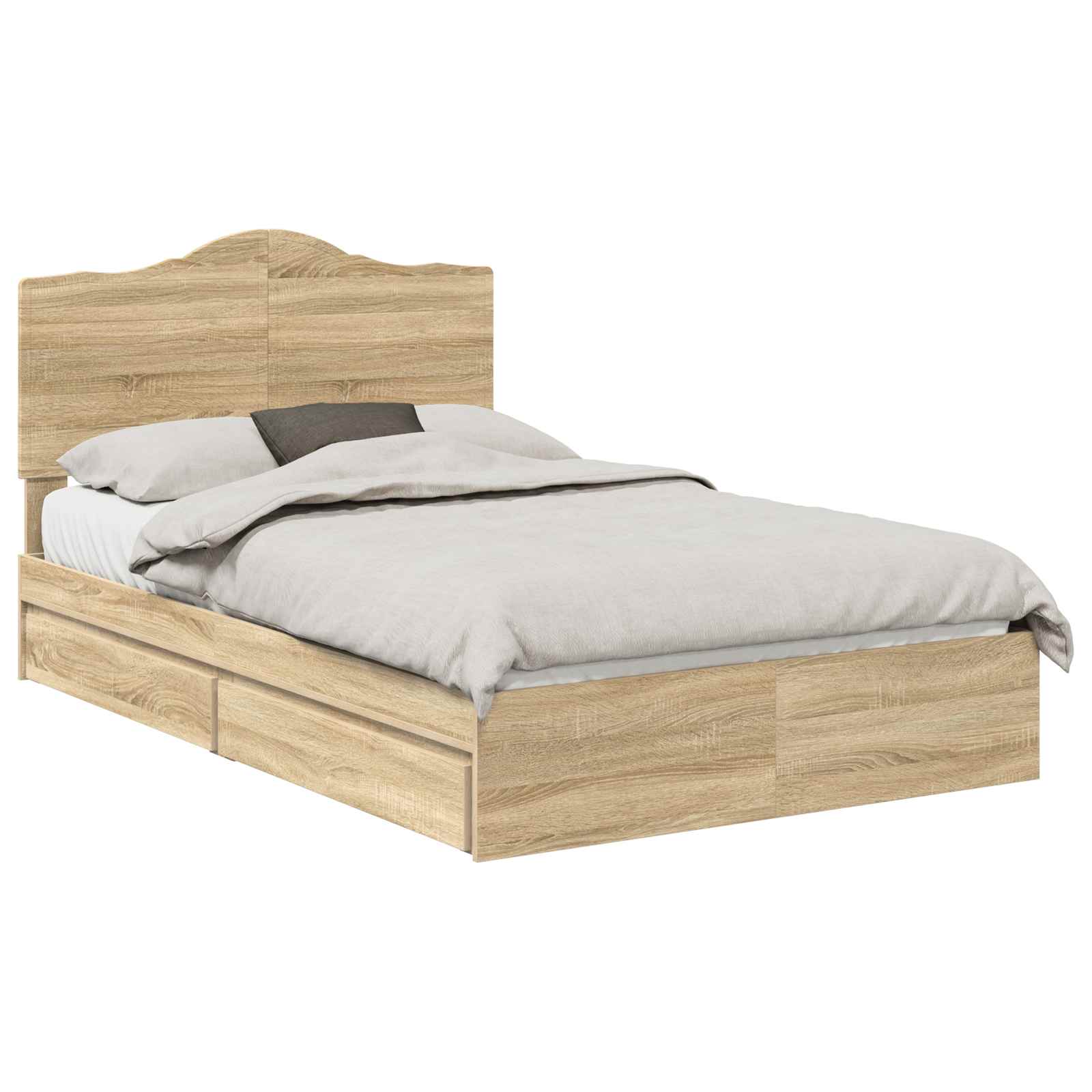 Krevet s od storage Sonoma hrast 135 x 190 cm Konstruirano drvo