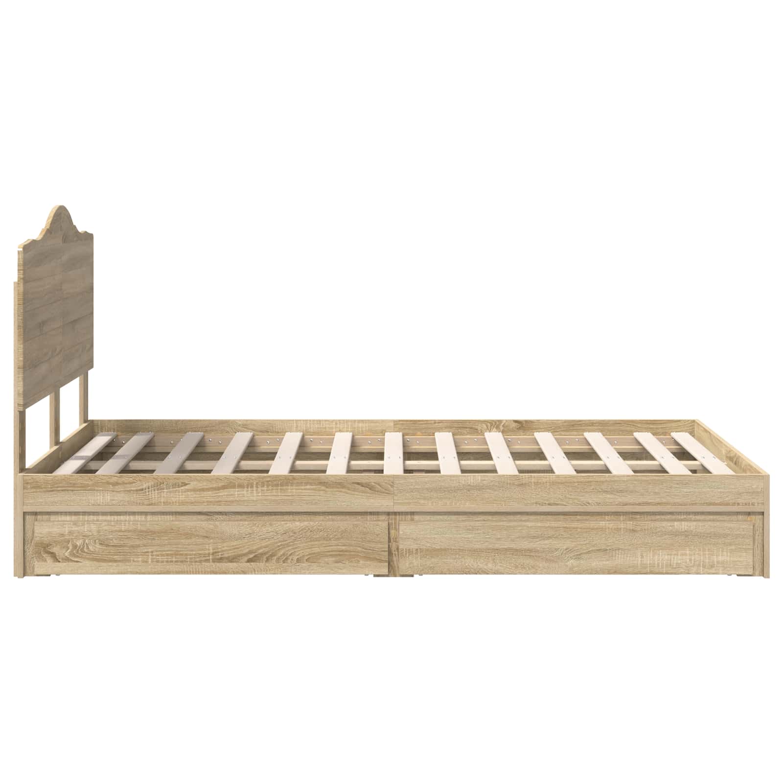Krevet s od storage Sonoma hrast 120 x 200 cm Konstruirano drvo