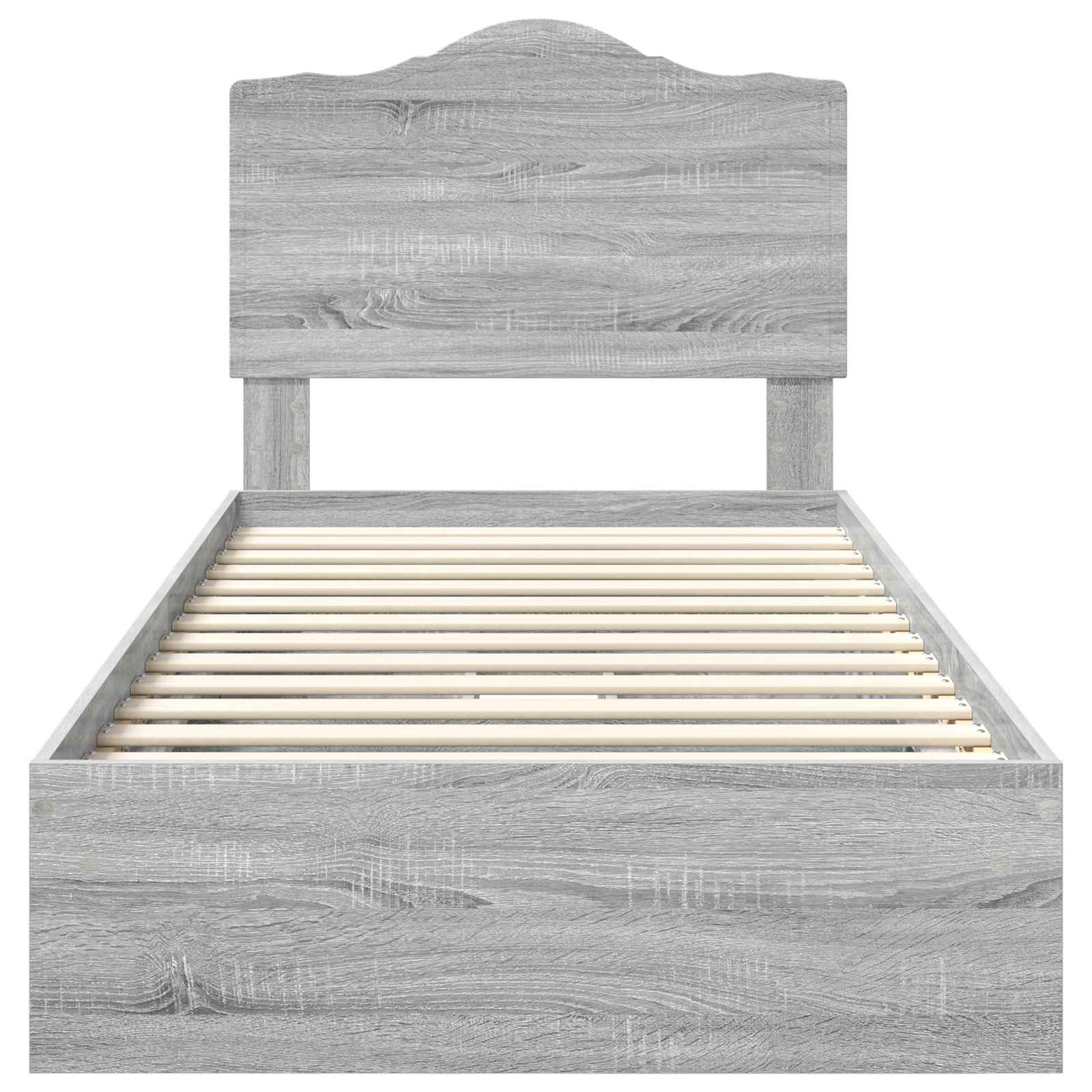 Krevet s od storage Siva Sonoma 100 x 200 cm Konstruirano drvo