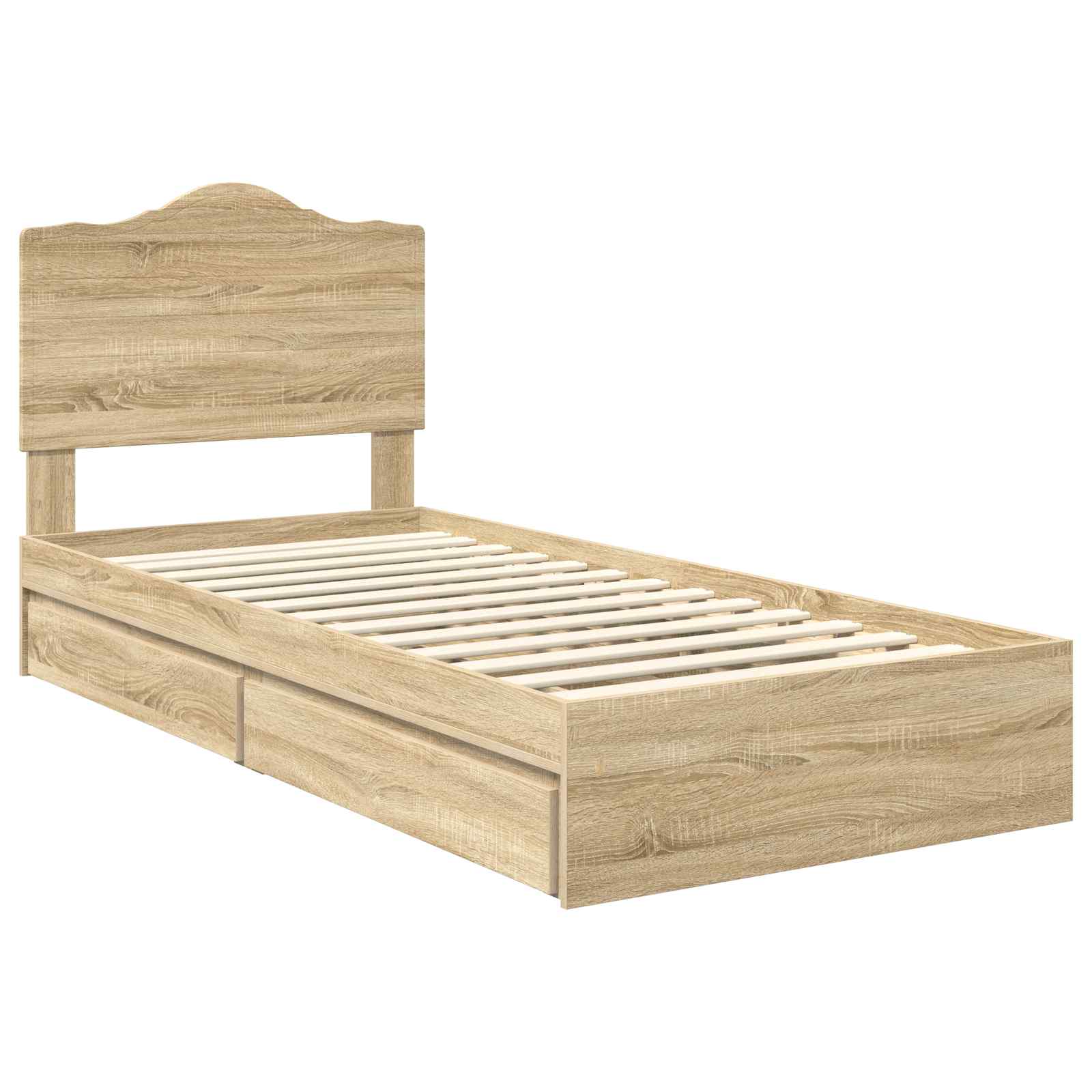 Krevet s od storage Sonoma hrast 90 x 200 cm Konstruirano drvo