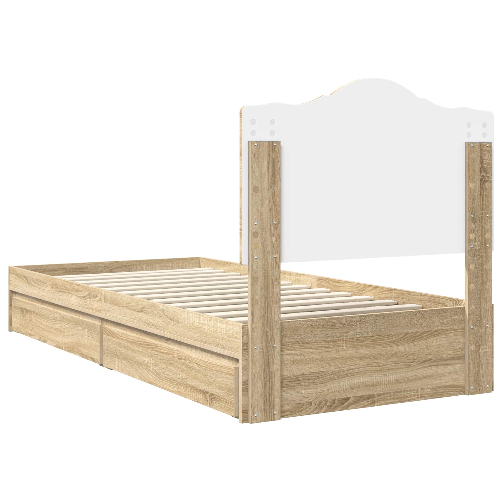 Krevet s od storage Sonoma hrast 90 x 190 cm Konstruirano drvo