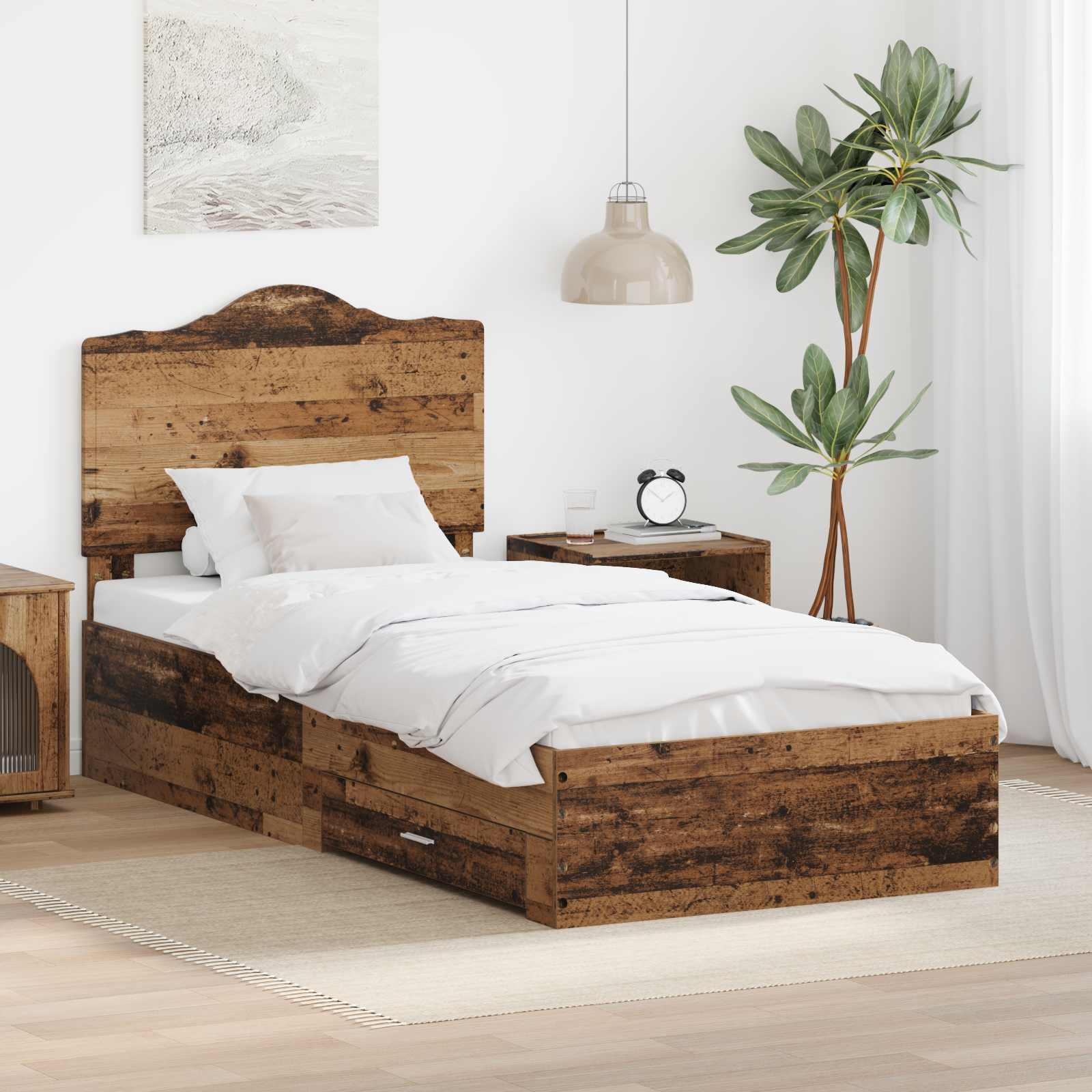 Krevetna konstrukcija Staro drvo 90 x 190 cm Konstruirano drvo
