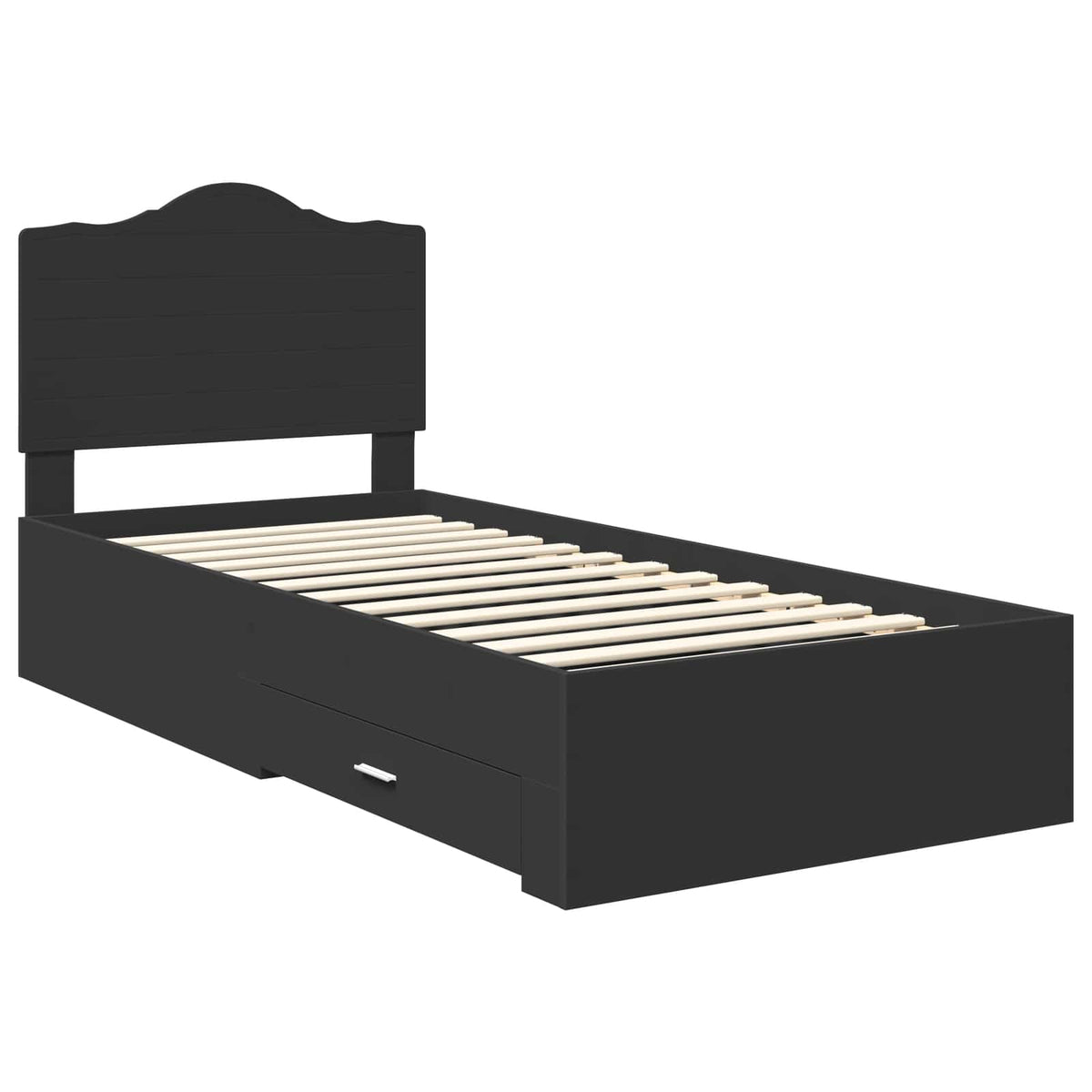 Krevetna konstrukcija Crna 70 x 190 cm Konstruirano drvo