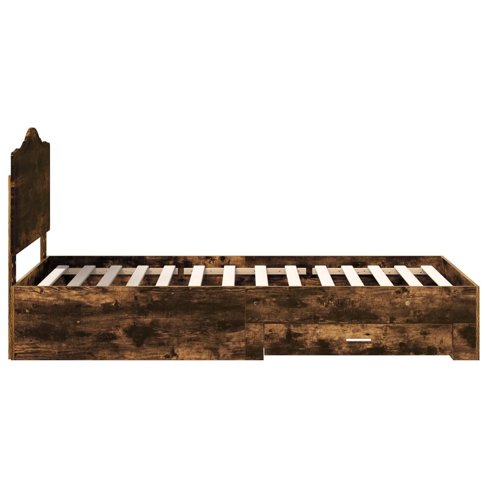 Krevetna konstrukcija s uzglavljem Dimljeni hrast 70 x 190 cm