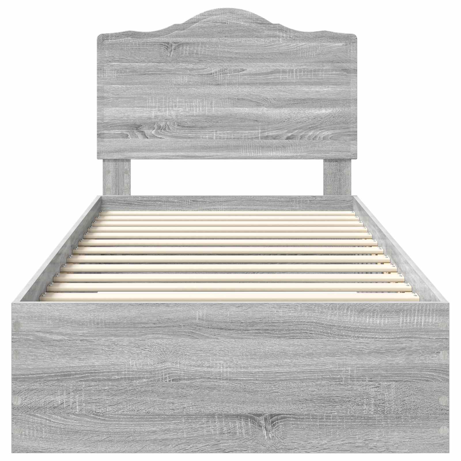 Krevetna konstrukcija Siva Sonoma 75 x 190 cm Konstruirano drvo