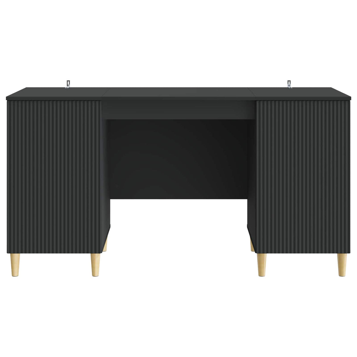 Stol s policom Crna 142,5 x 50 x 75 cm Konstruirano drvo