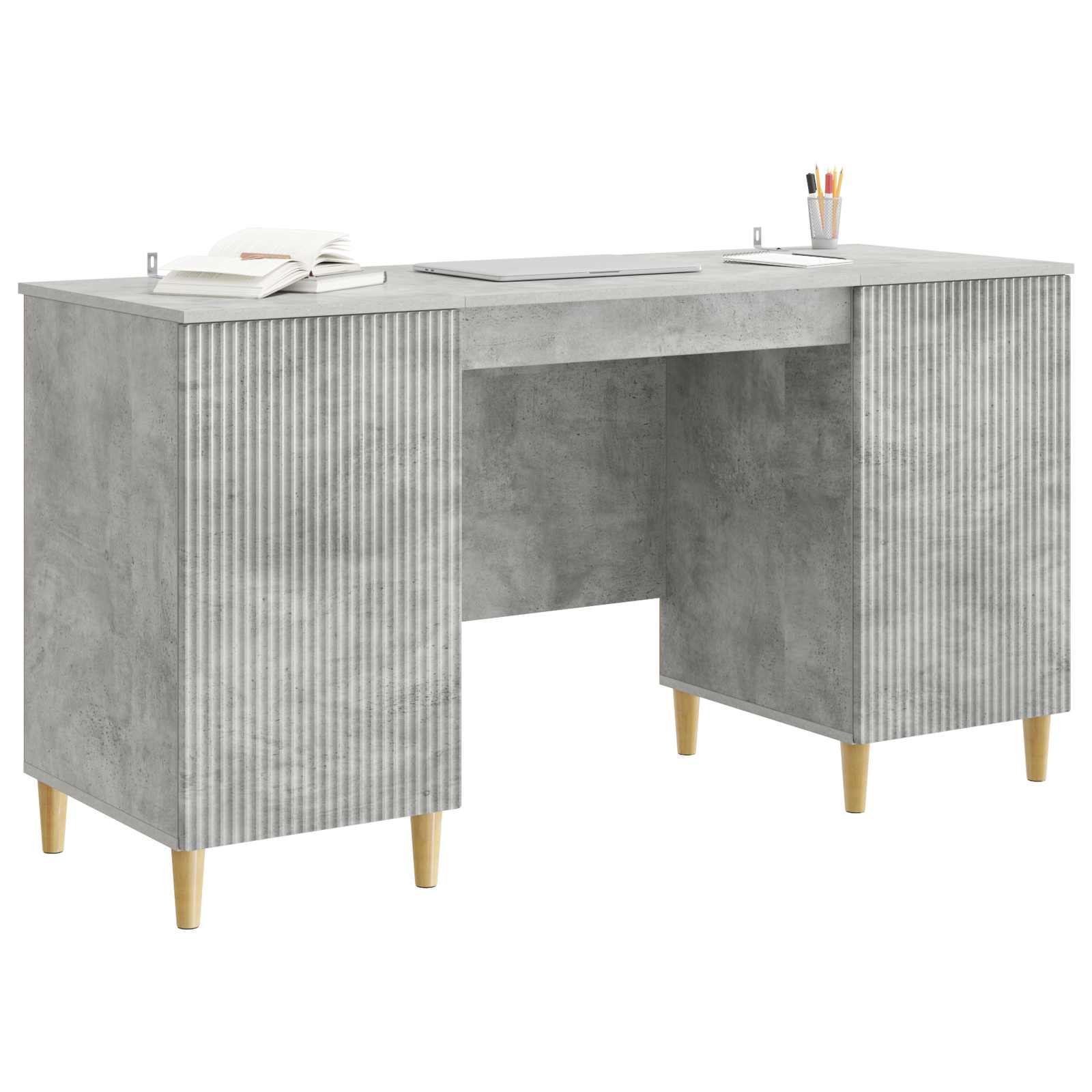 Stol Betonska siva 142,5 x 50 x 75 cm Konstruirano drvo