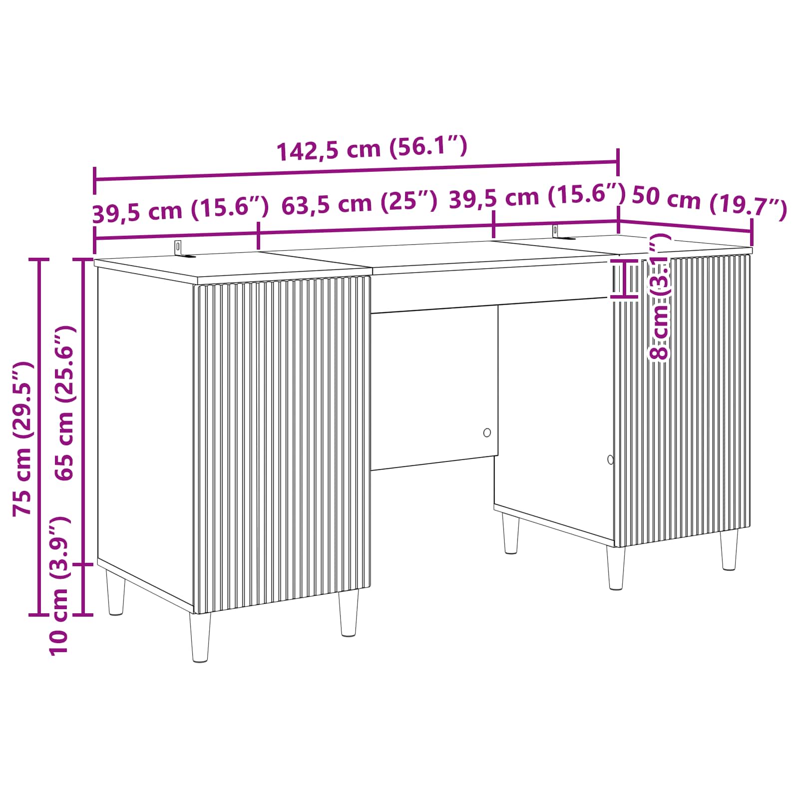 Stol s policom Staro drvo 142,5 x 50 x 75 cm Konstruirano drvo