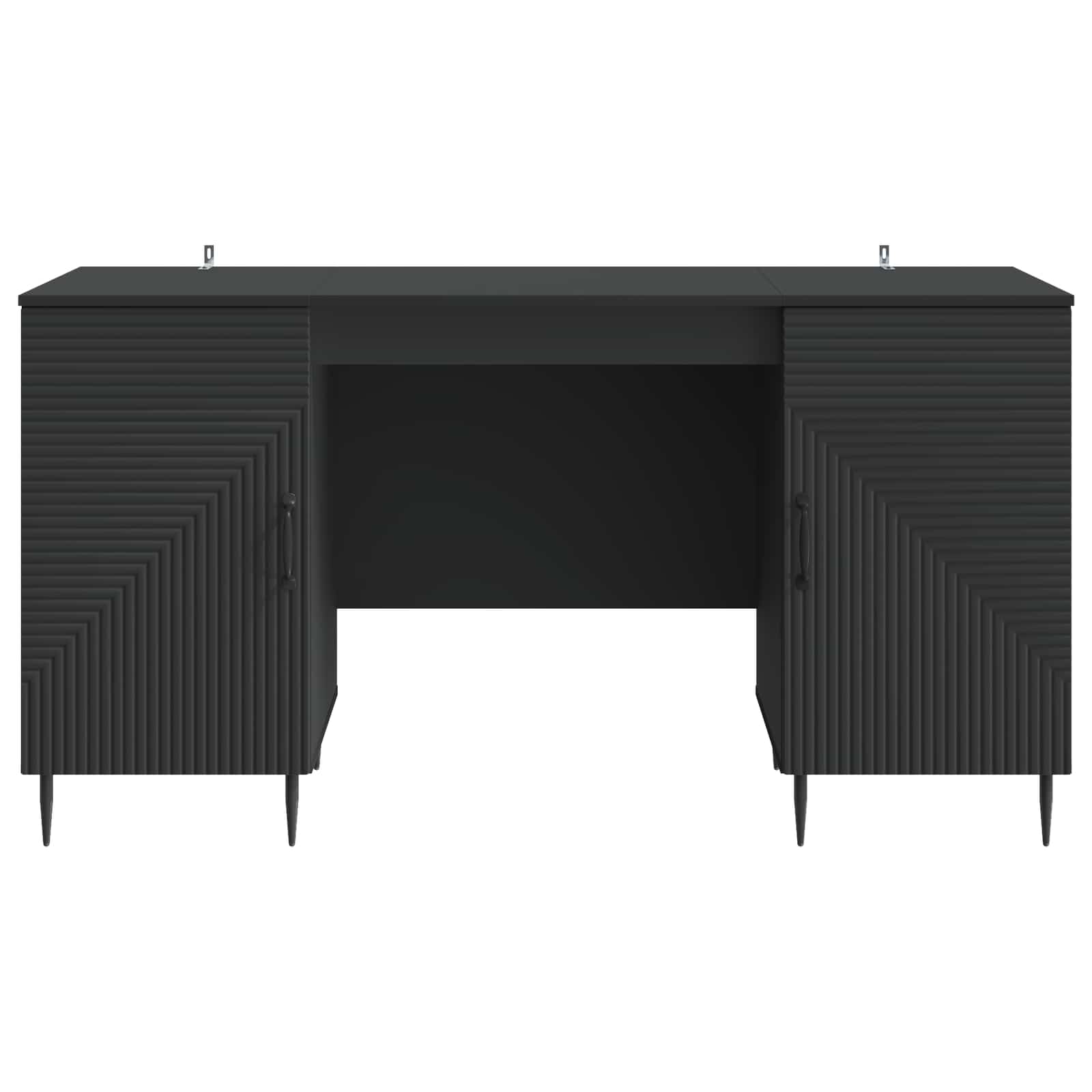 Stol s policom Crna 142,5 x 50 x 75 cm Konstruirano drvo