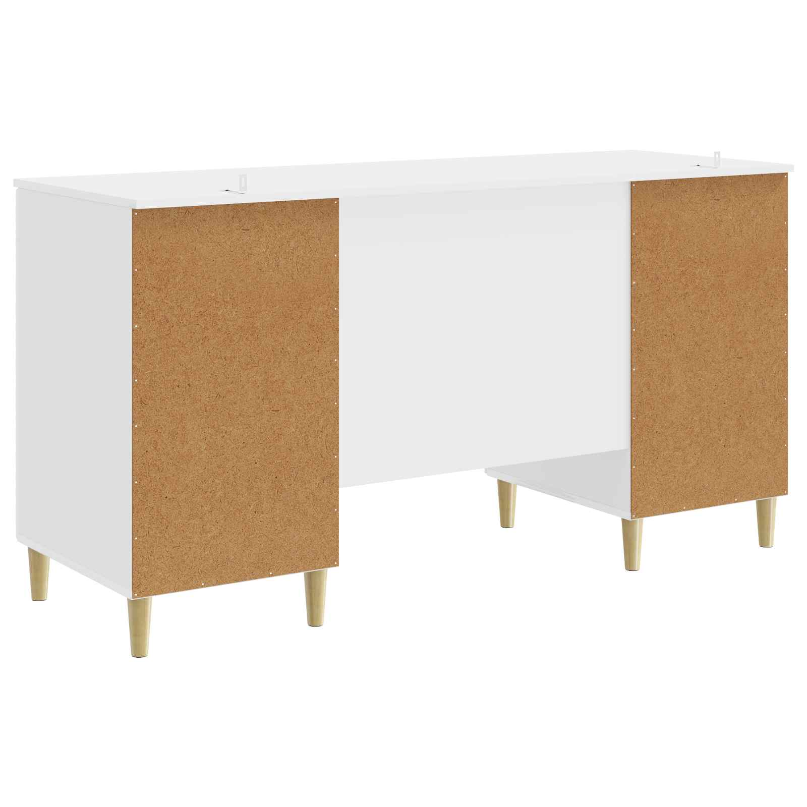 Stol Bijela visokog sjaja Konstruirano drvo 142,5 x 50 x 75 cm