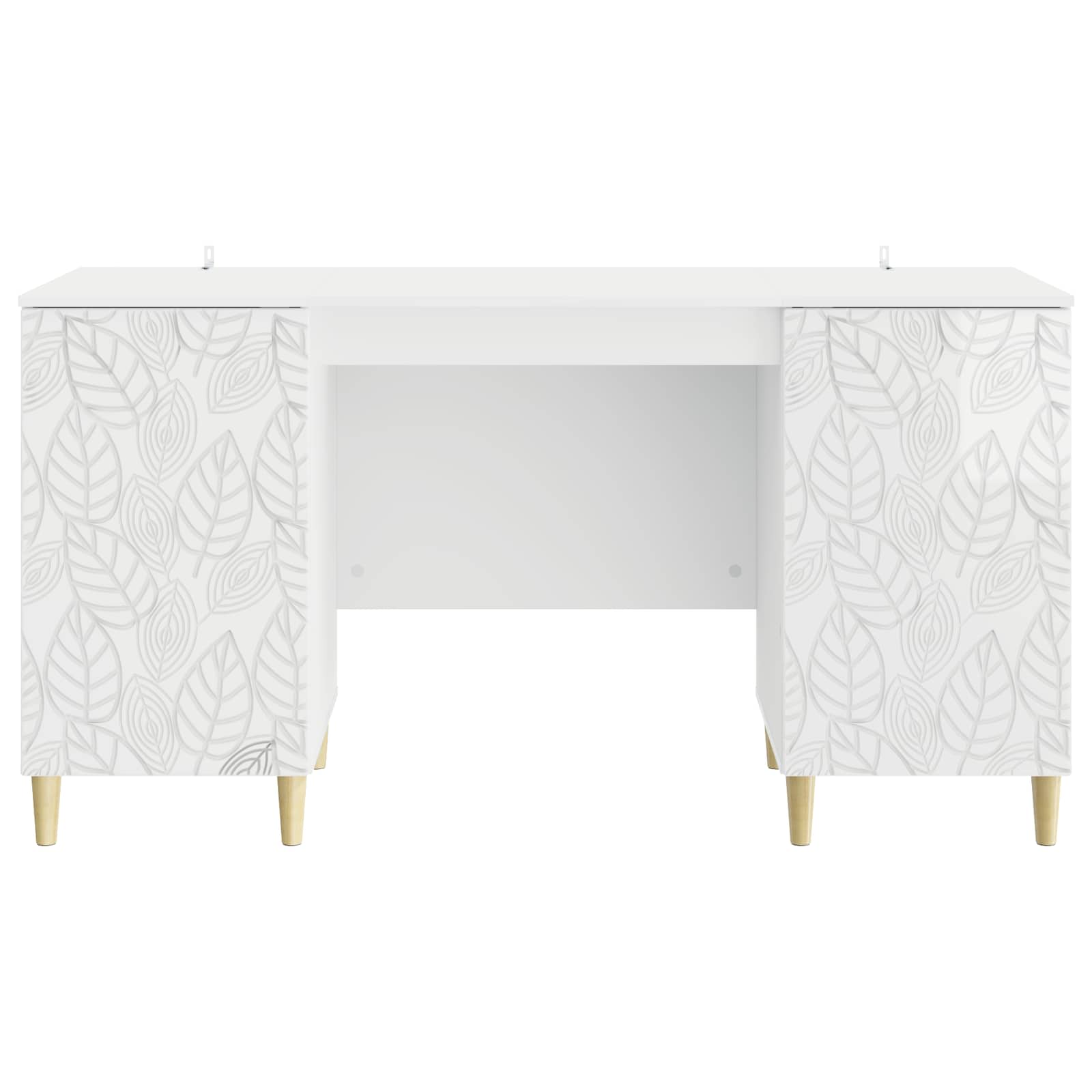 Stol Bijela visokog sjaja Konstruirano drvo 142,5 x 50 x 75 cm