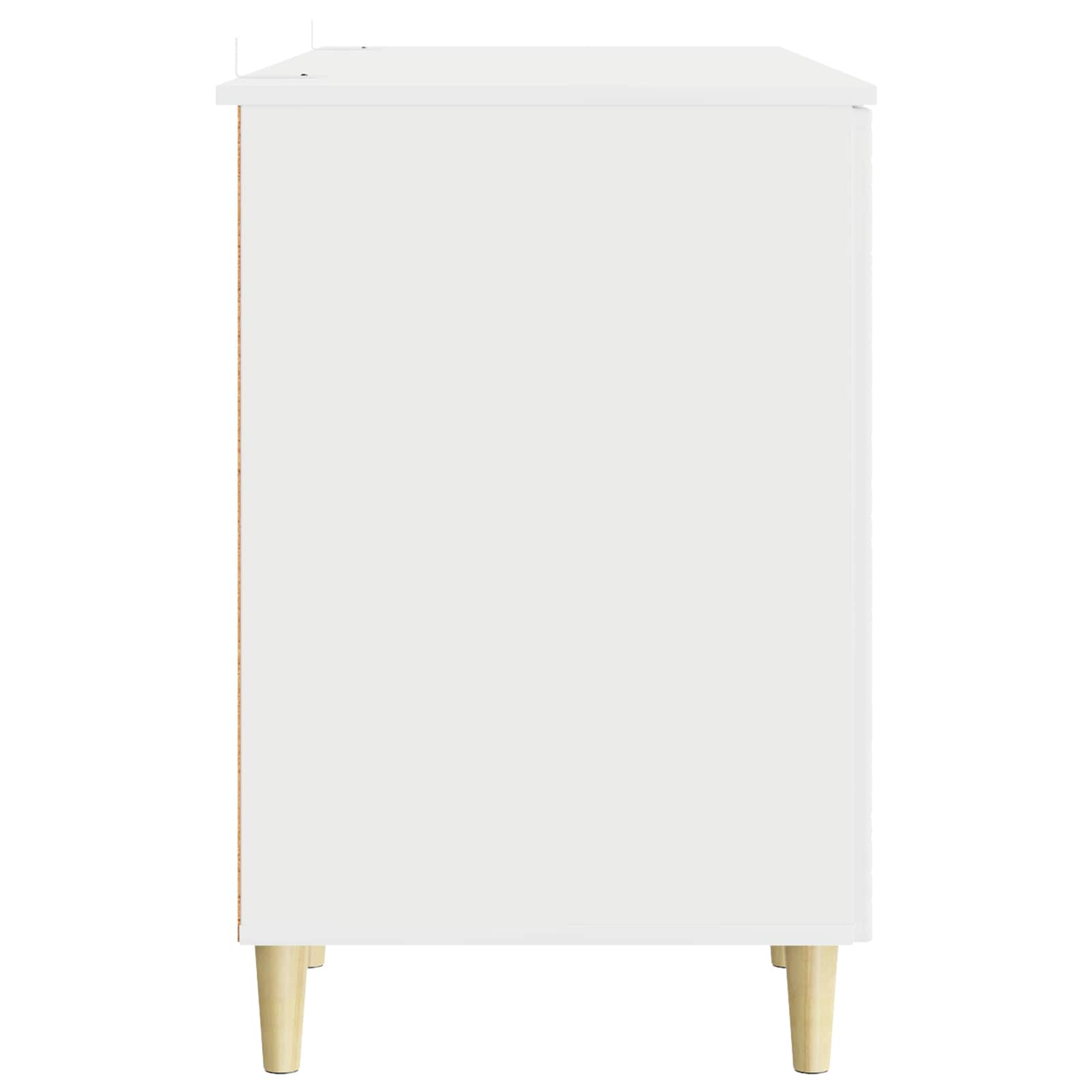 Stol Bijela visokog sjaja Konstruirano drvo 142,5 x 50 x 75 cm