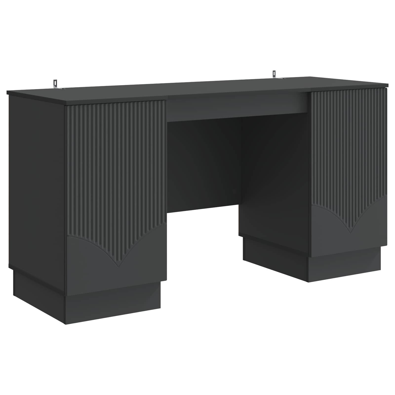 Stol s policom Crna 142,5 x 50 x 75 cm Konstruirano drvo