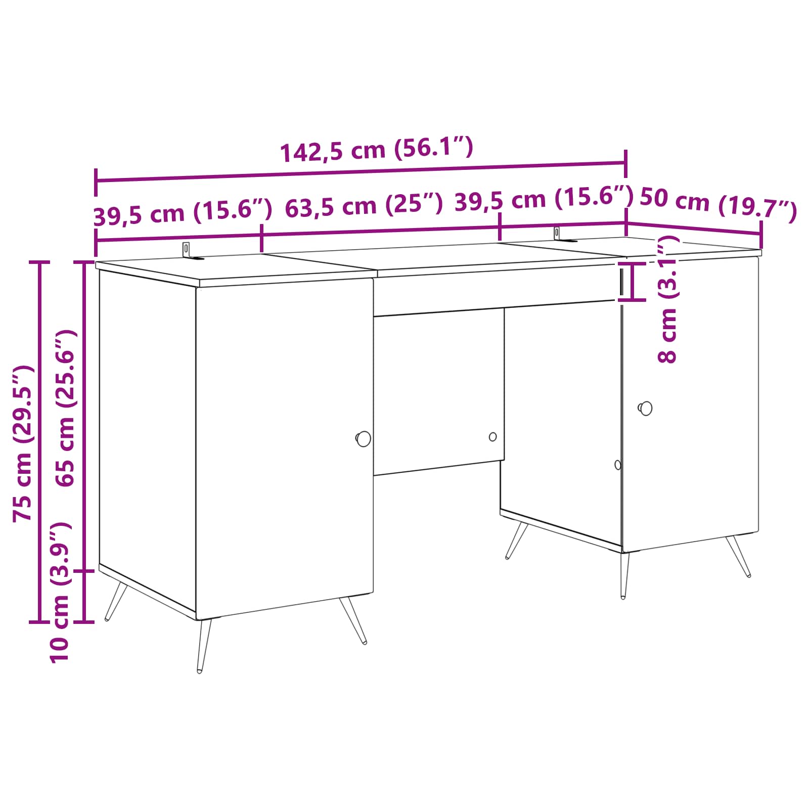 Stol Hrast sonoma 142,5 x 50 x 75 cm Konstruirano drvo