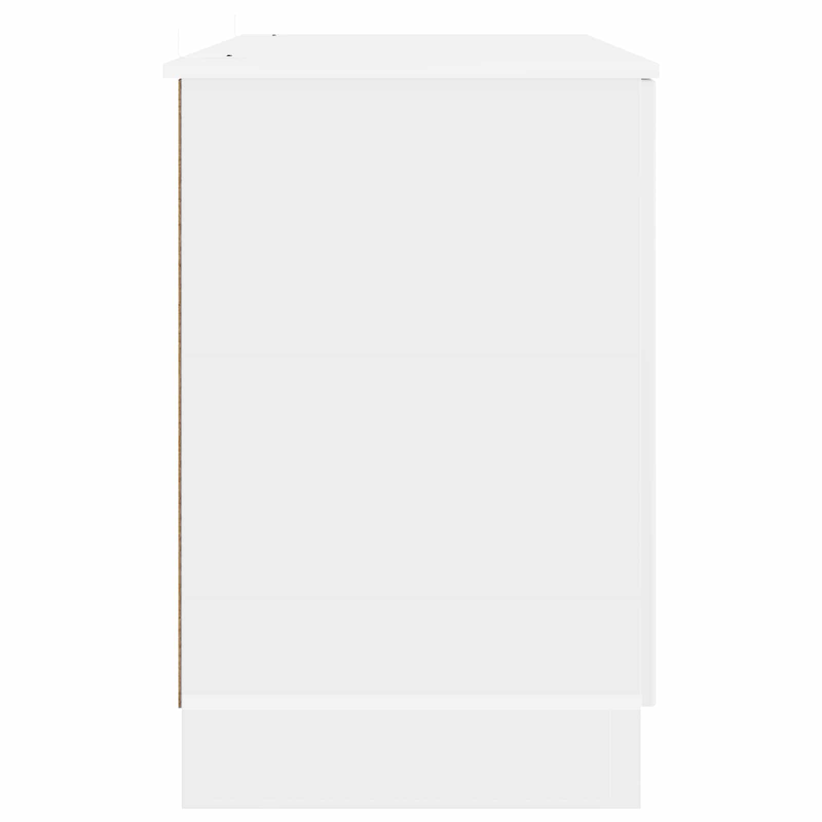 Stol Bijela visokog sjaja 142,5 x 50 x 75 cm Konstruirano drvo