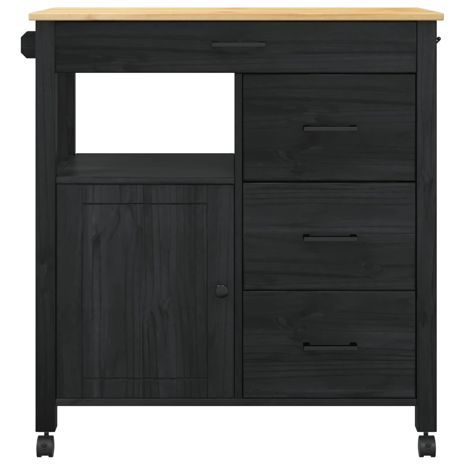 Kuhinjski kolica MONZA Crna 84 x 40 x 88,5 cm