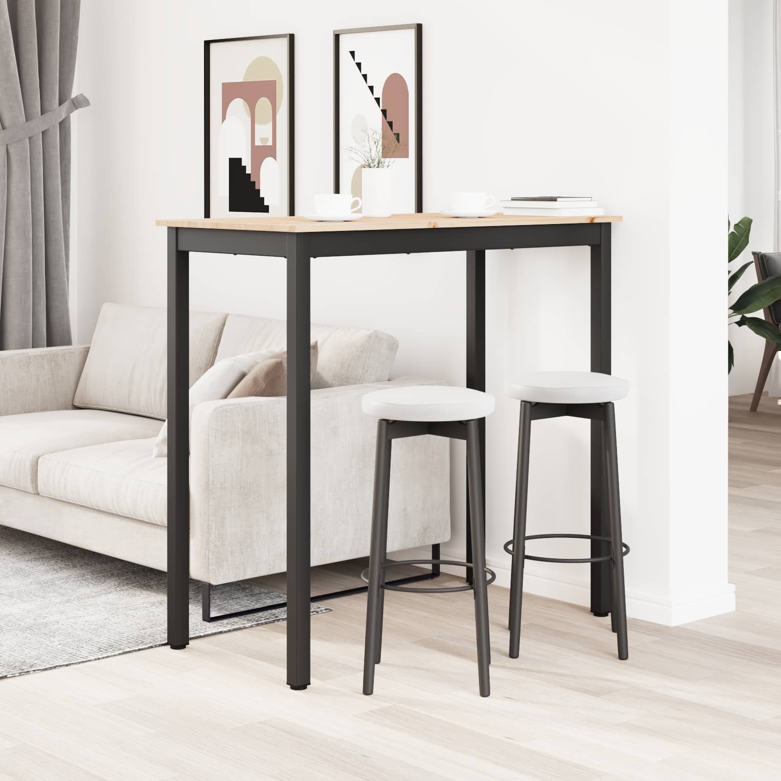 Stol za bar Prirodna 110 x 55 x 105 cm Čvrsto borovo drvo