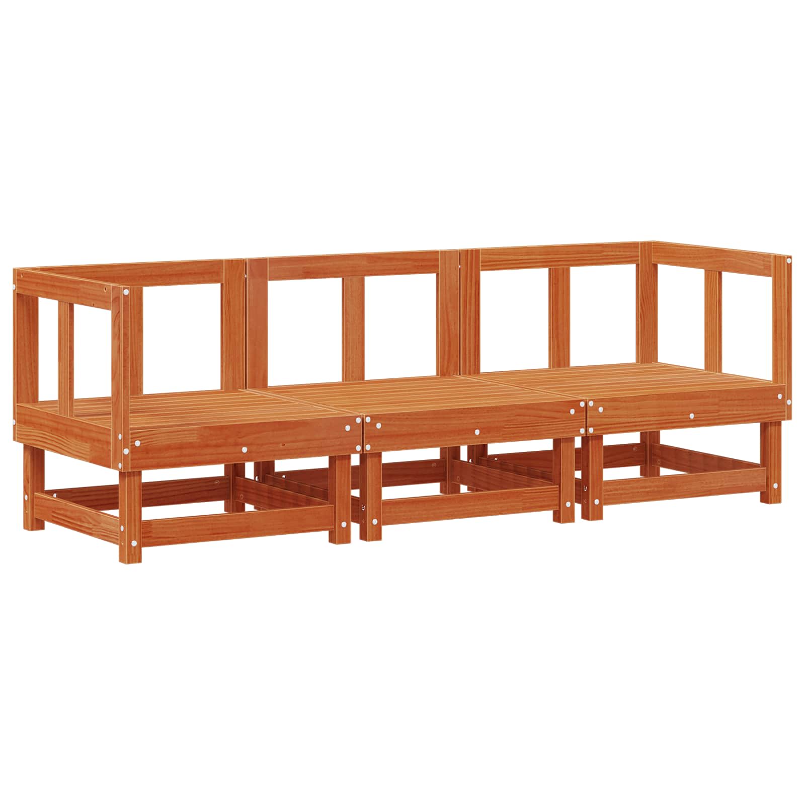 Sekcionalna sofa Vosak Smeđa 183 x 61 x 62 cm Masivna borovina