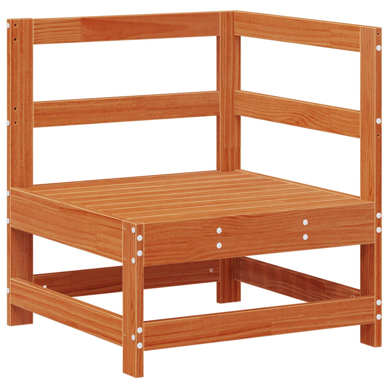 Vrtni kutni kauč Masivna borovina Vosak Smeđa 62 x 62 x 70,5 cm