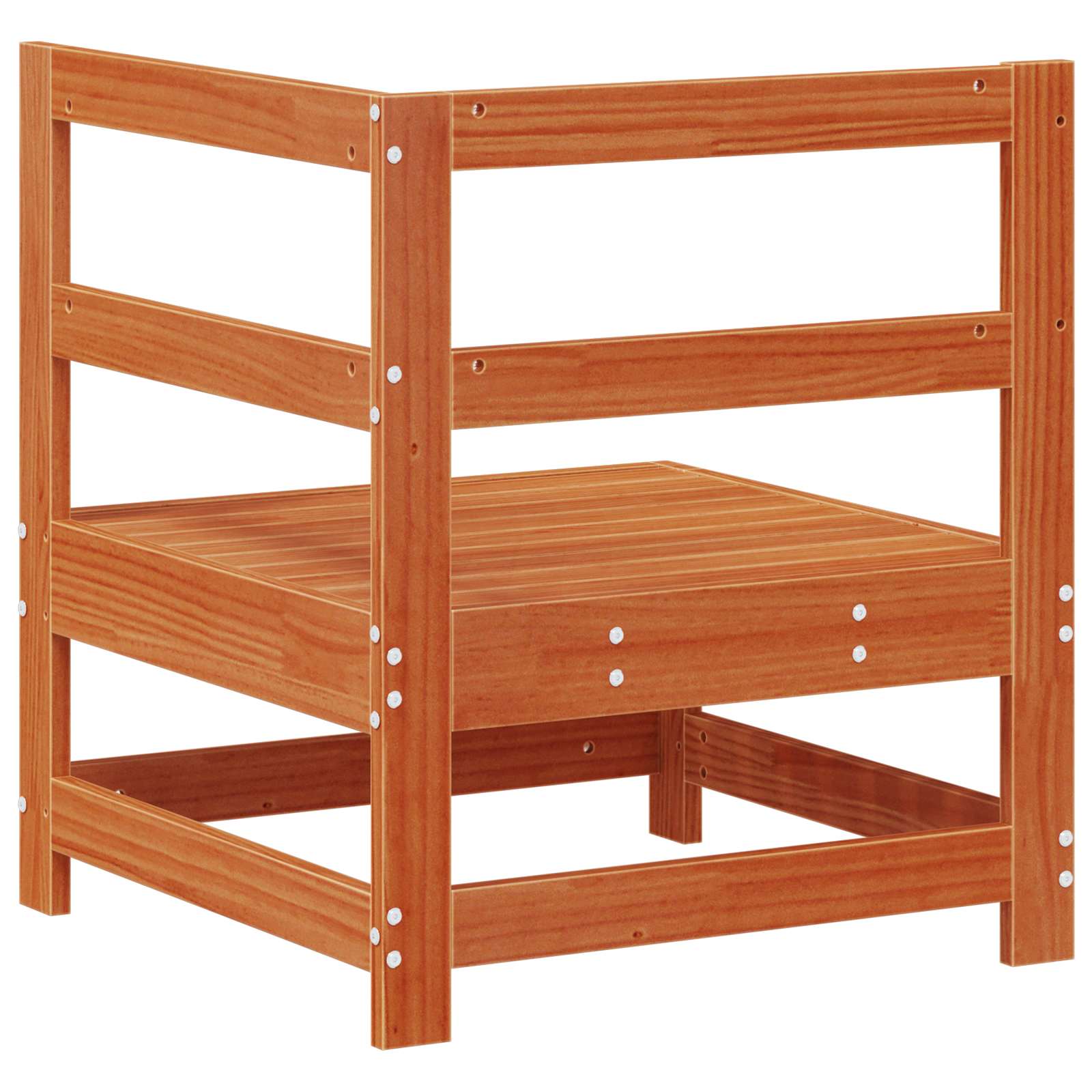 Vrtni kutni kauč Masivna borovina Vosak Smeđa 62 x 62 x 70,5 cm