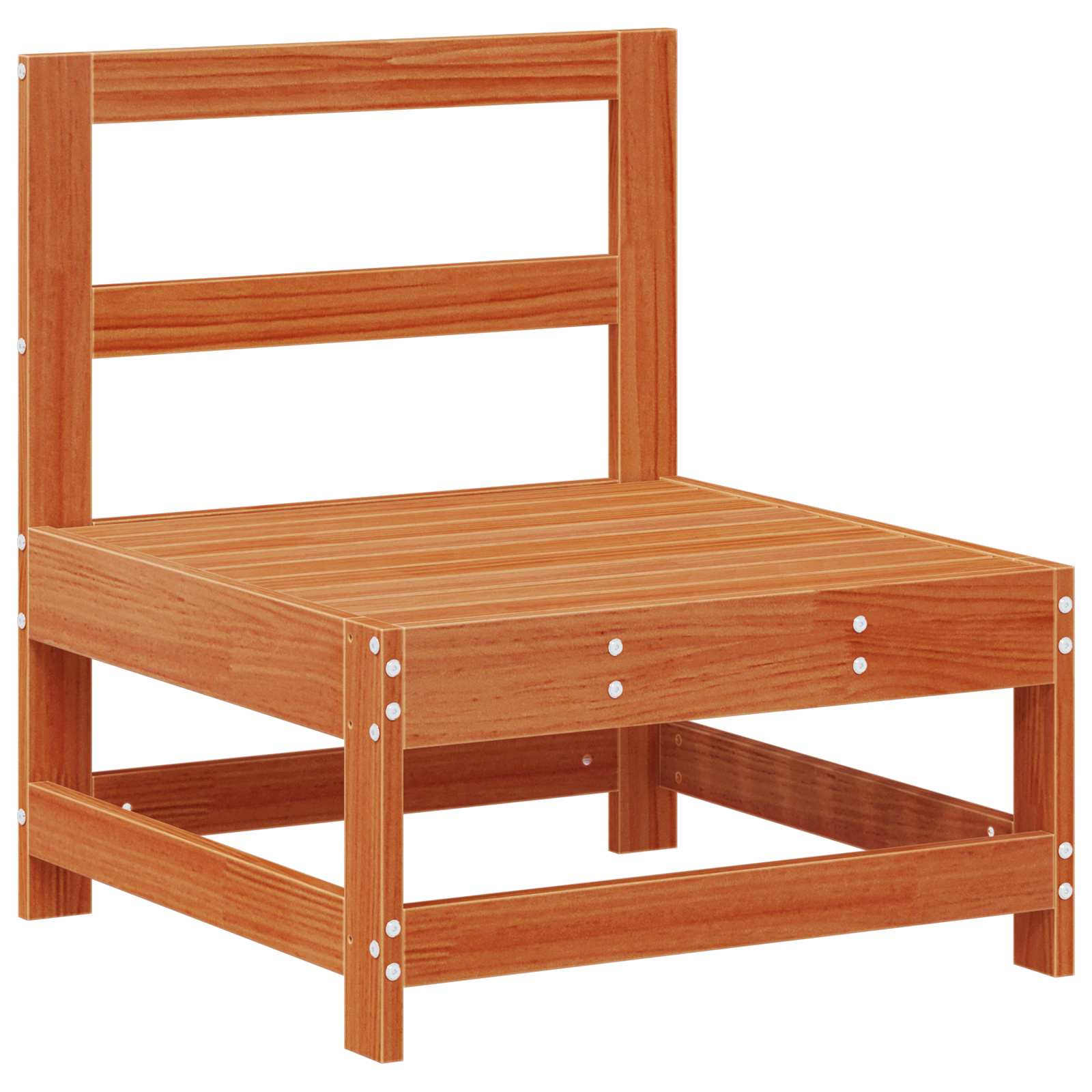 Srednji kauč za vrt Masivna borovina Voštanosmeđa