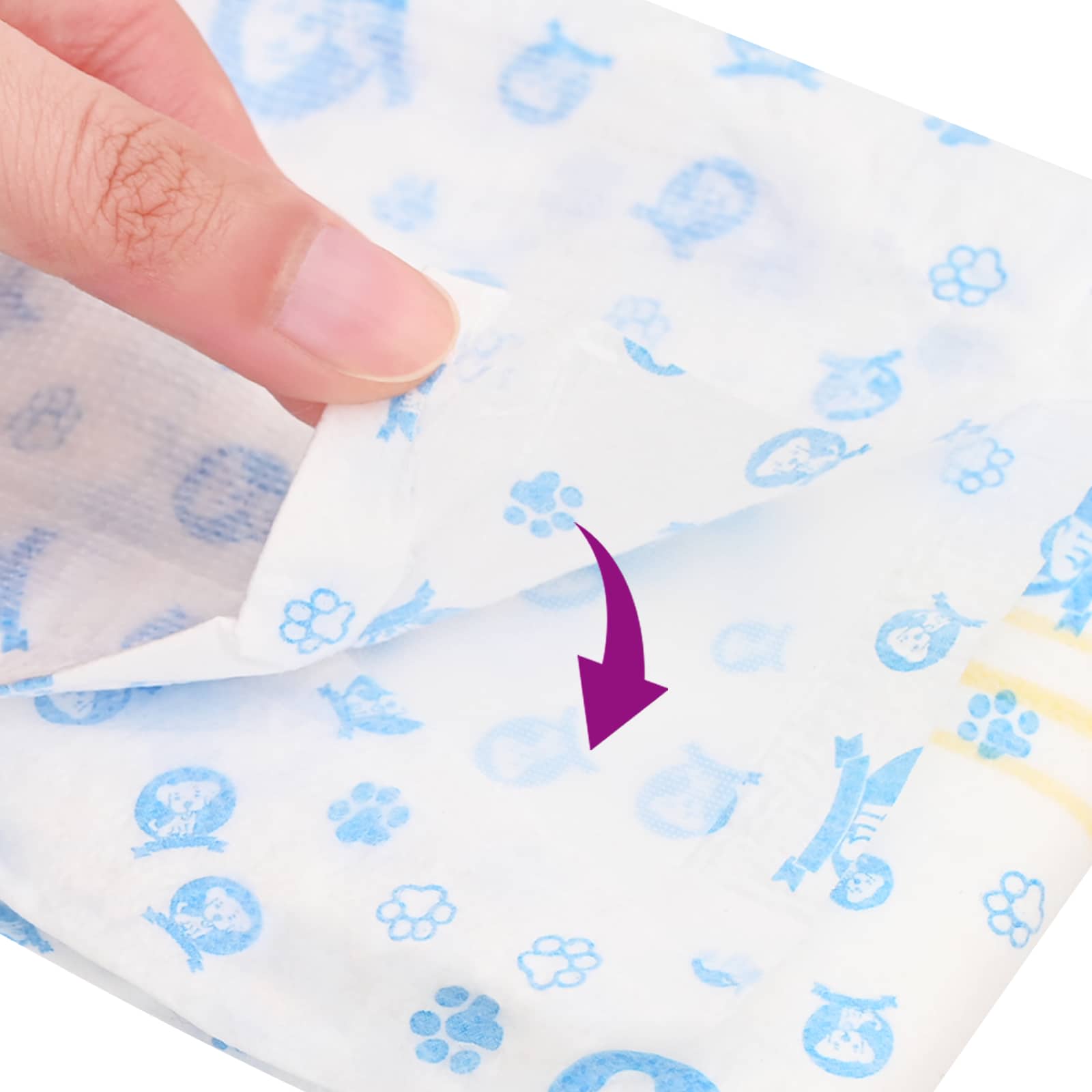Jednokratna pelena za muške pse 30 pcs Bijeli S