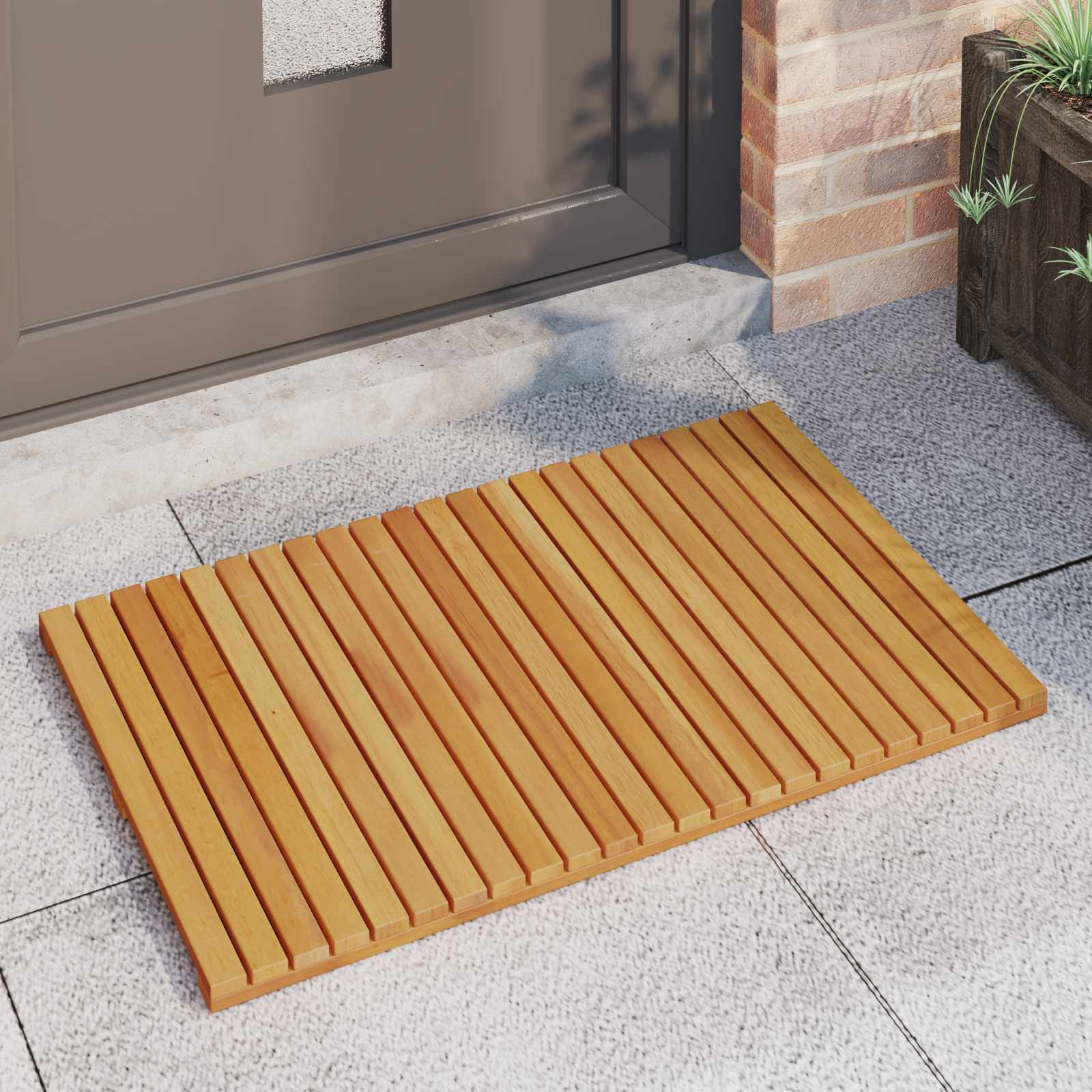 Prostirka za kupanje Jednobojno Smeđa 80 x 50 cm boja drva