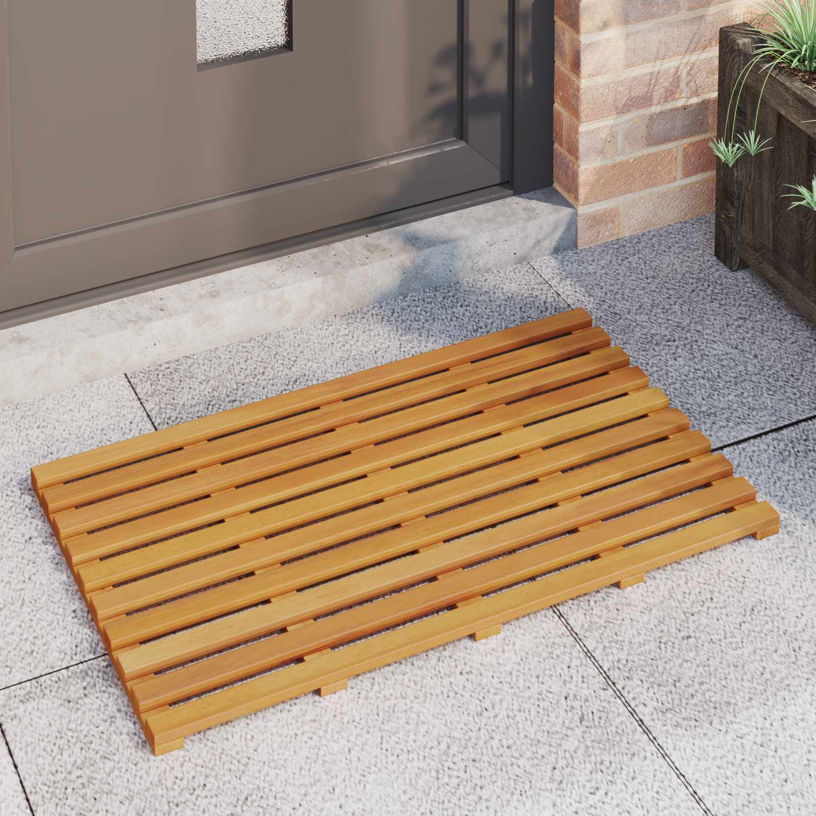 Prostirka za kupanje Smeđa 80 x 48 x 2,5 cm boja drva