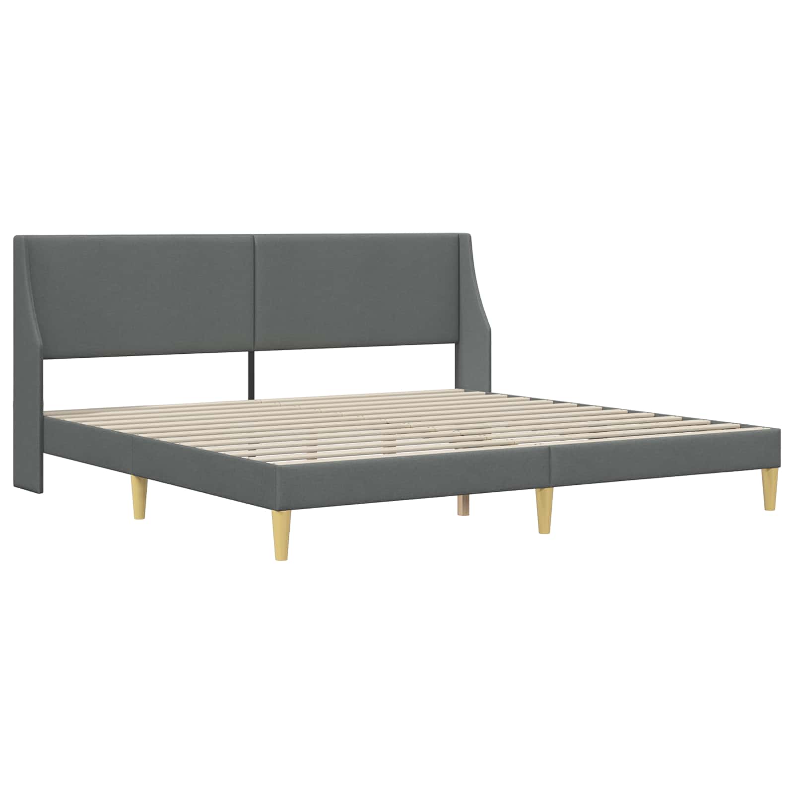 Krevetna konstrukcija Tamnosiva 180 x 200 cm Tkanina