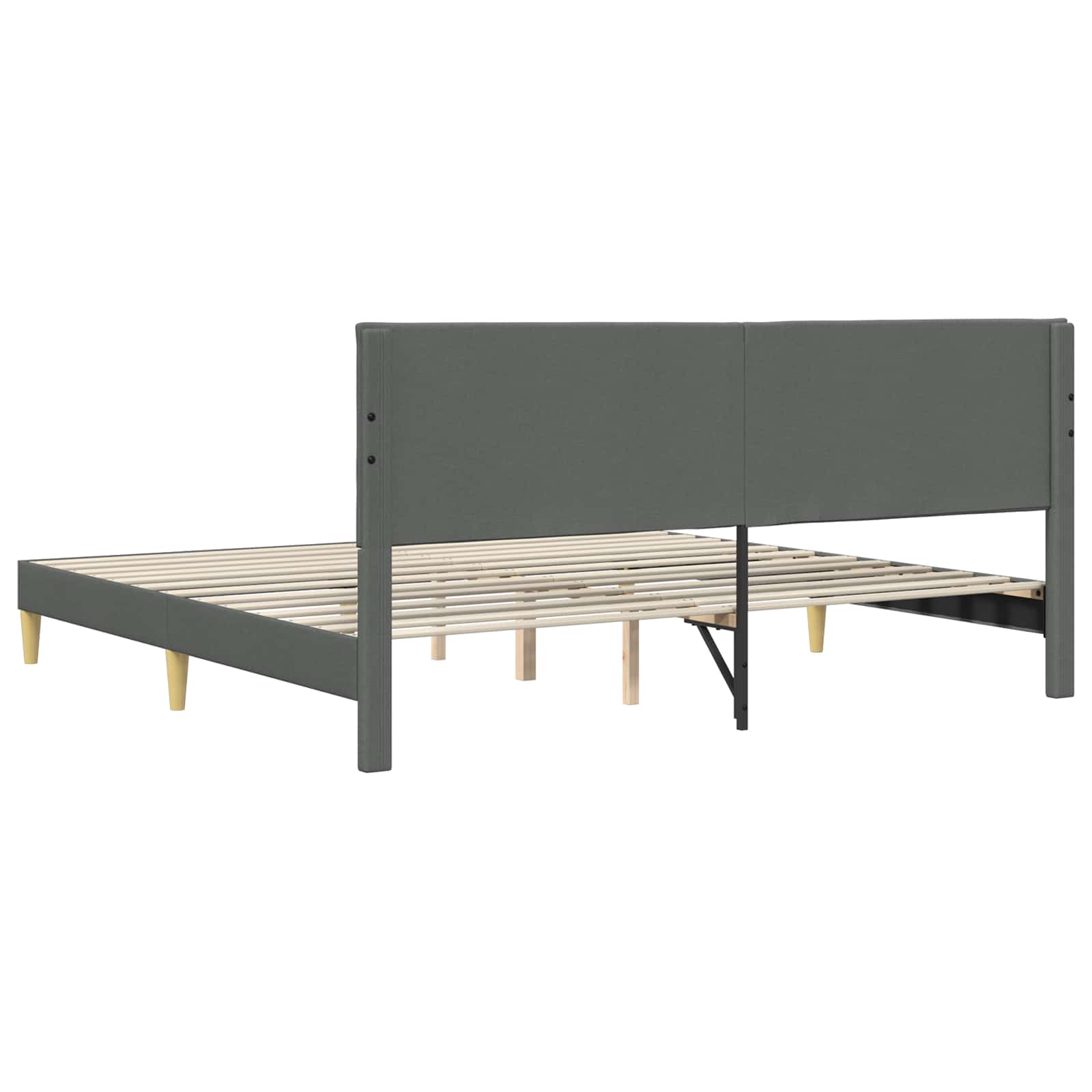 Krevetna konstrukcija Tamnosiva 180 x 200 cm Tkanina