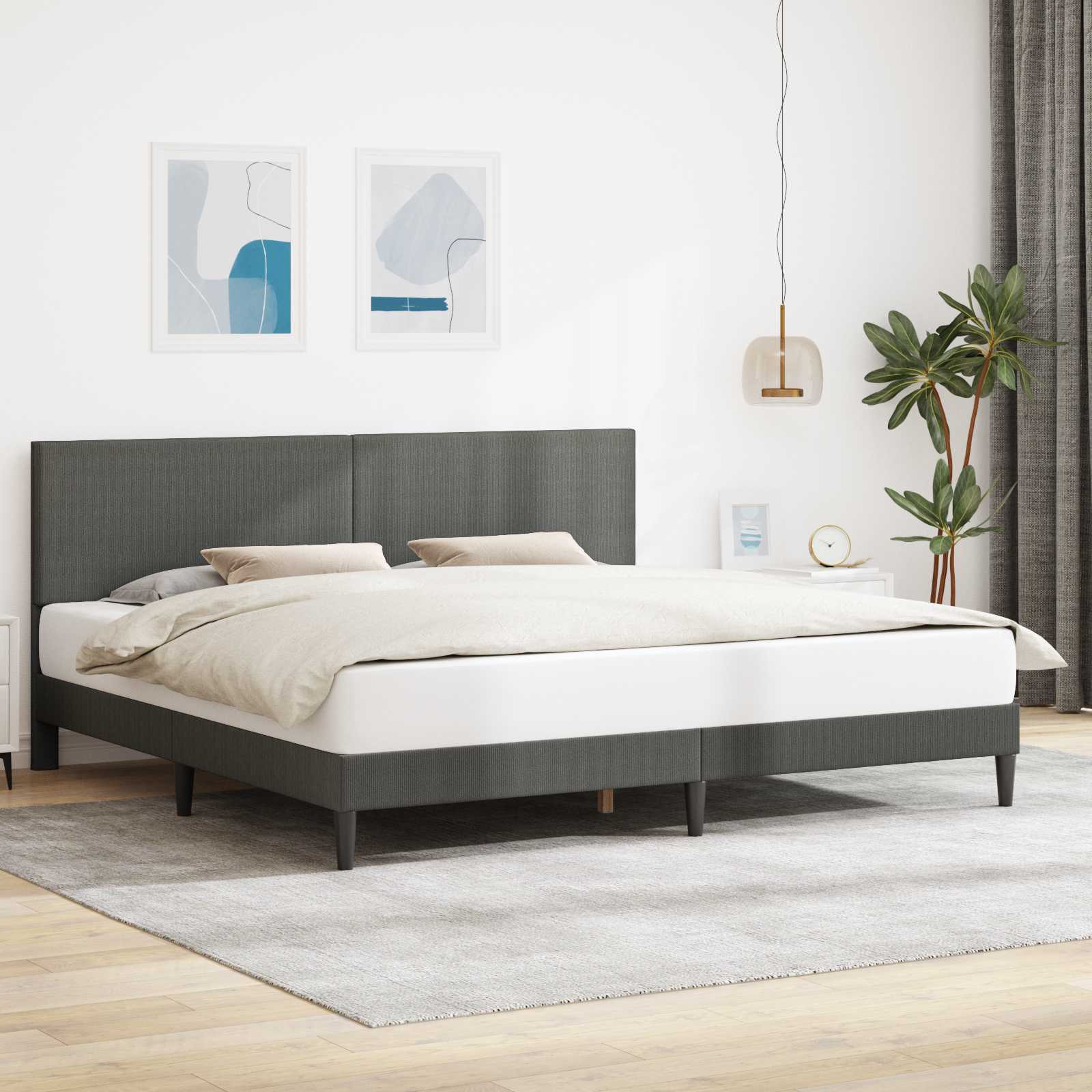 Krevetna konstrukcija Tamnosiva 180 x 200 cm Kordura tekstil
