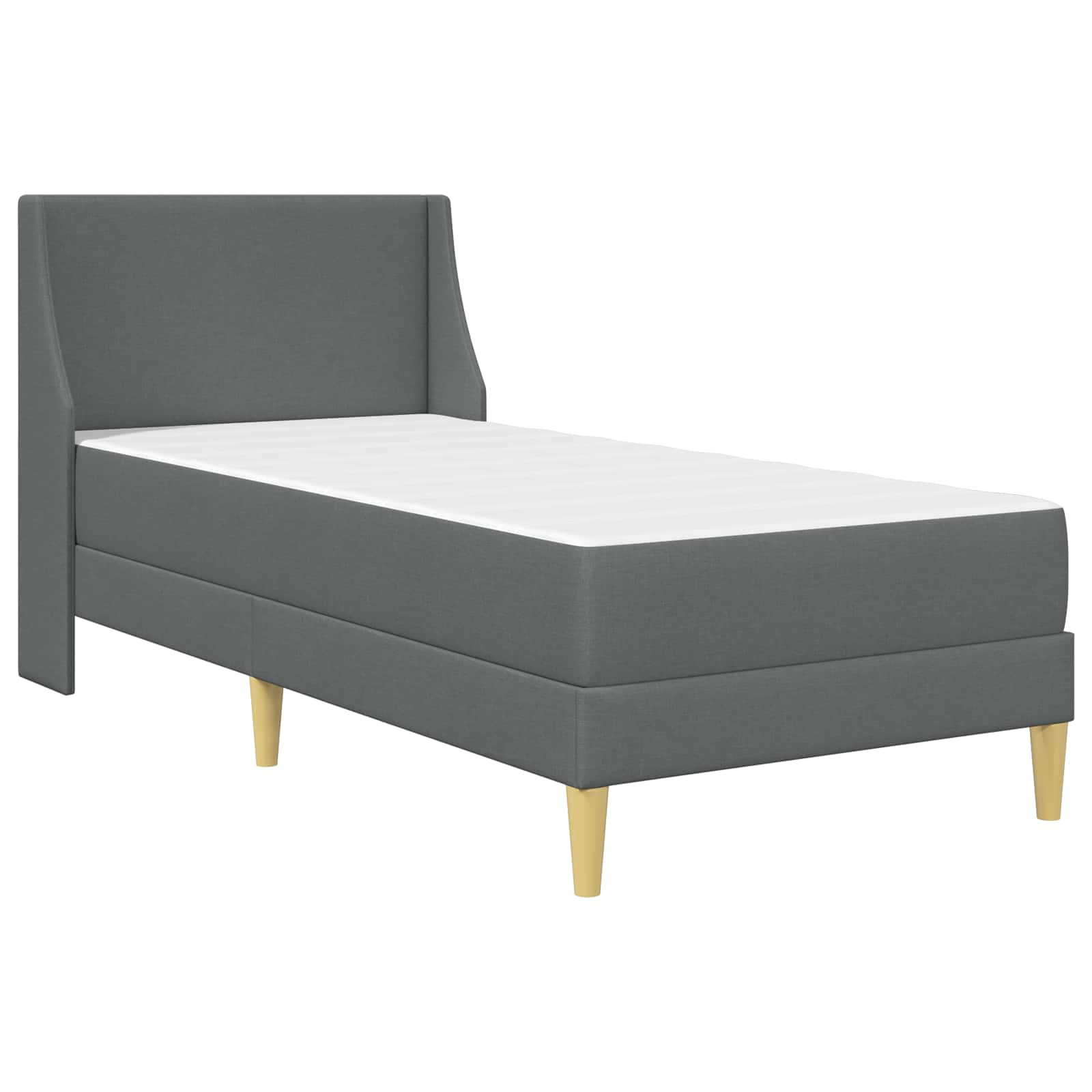 Okvir kreveta s madracem Tamno siva 90 x 200 cm Poliester