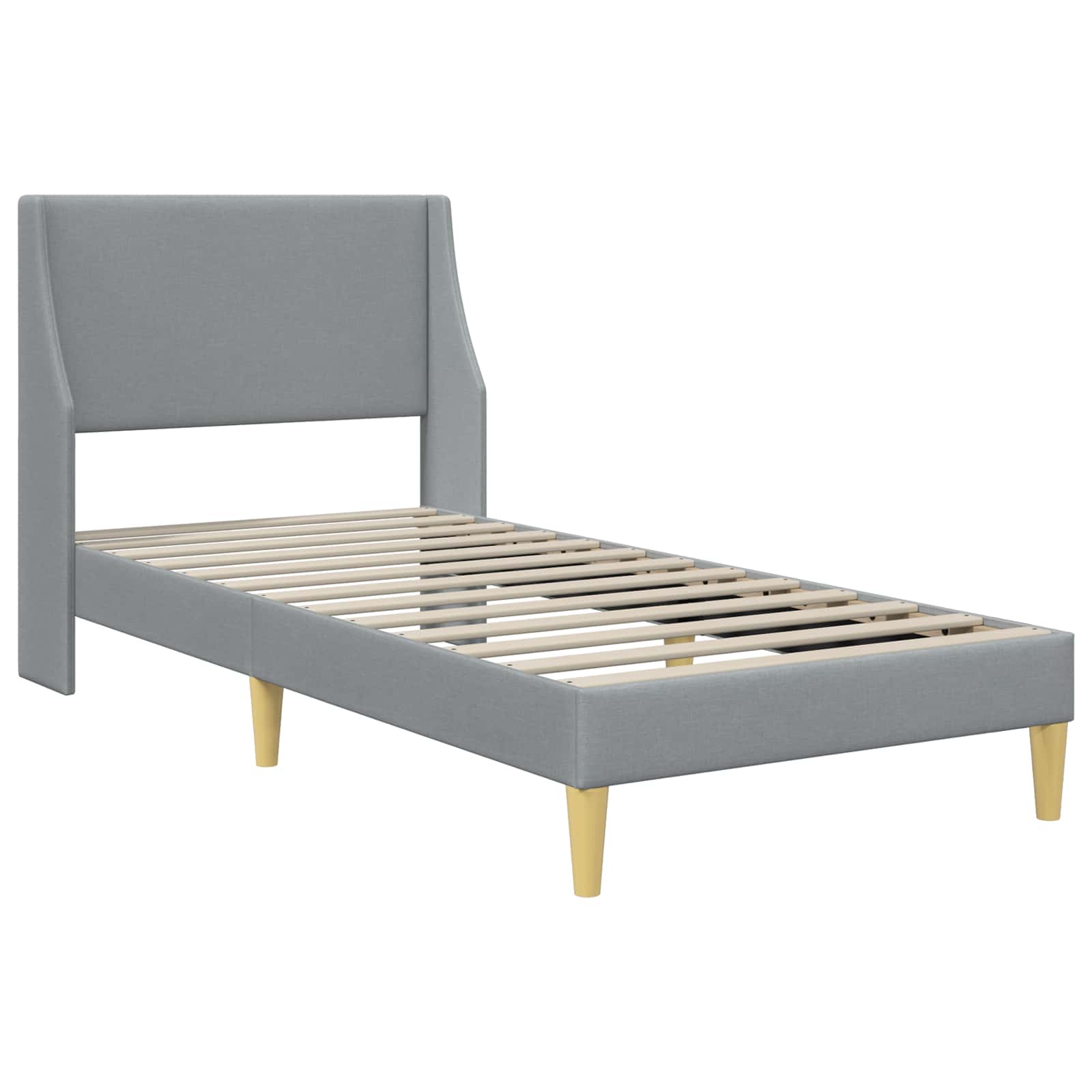 Okvir kreveta s madracem Svijetlo siva 100 x 200 cm Poliester