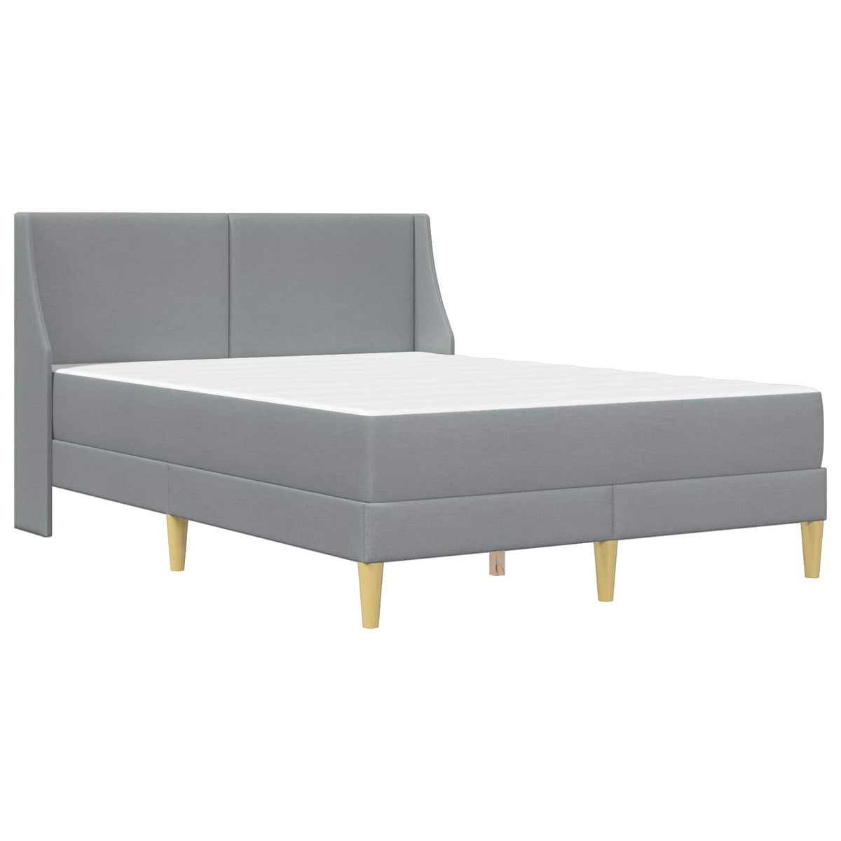 Okvir kreveta s madracem Svjetlosiva 140 x 190 cm Poliester