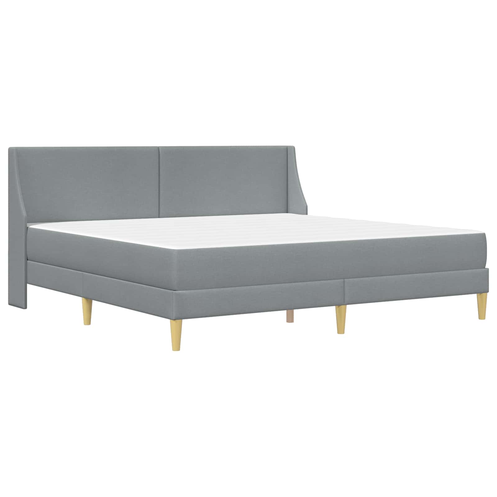 Okvir kreveta s madracem Svijetlo siva 200 x 200 cm Poliester