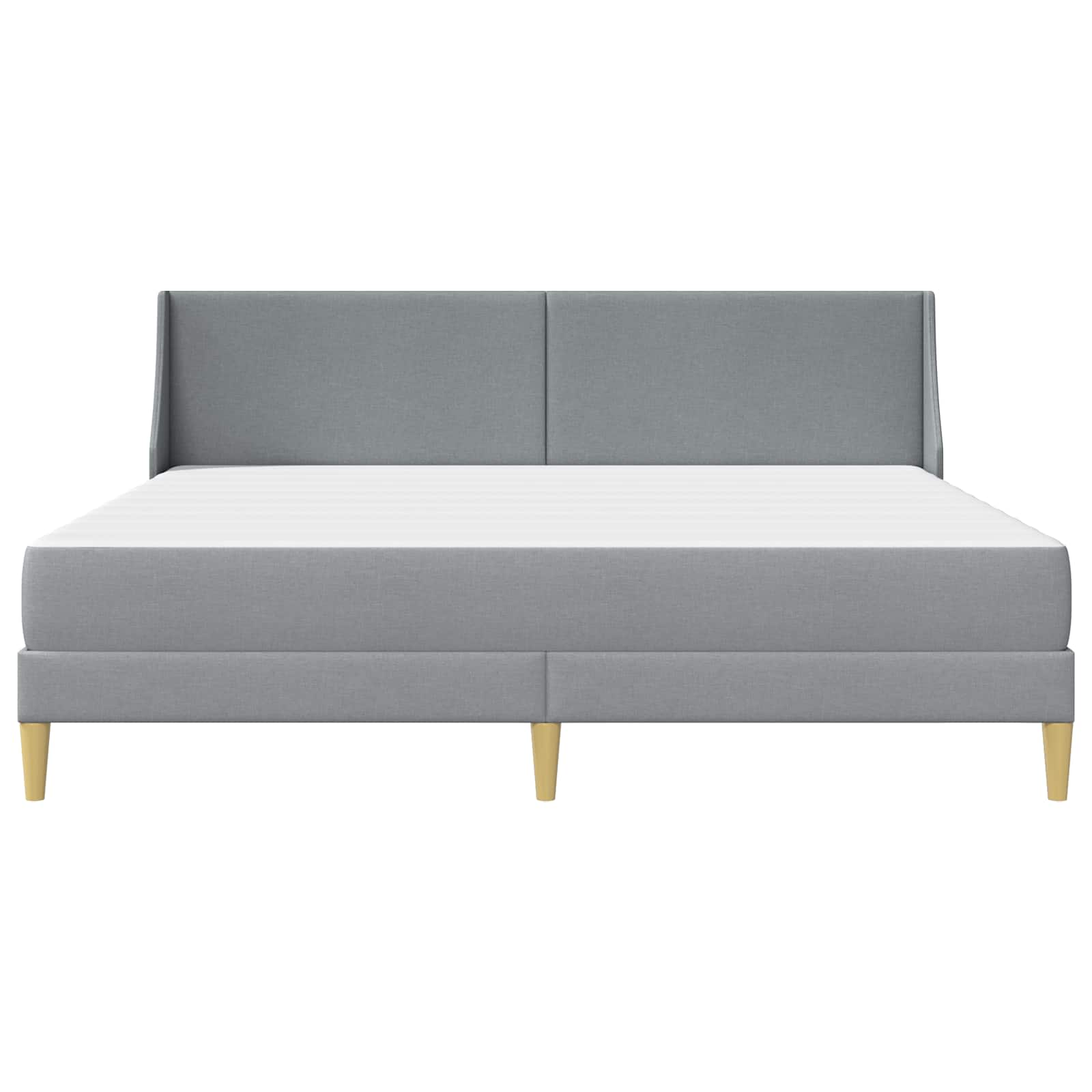 Okvir kreveta s madracem Svijetlo siva 200 x 200 cm Poliester