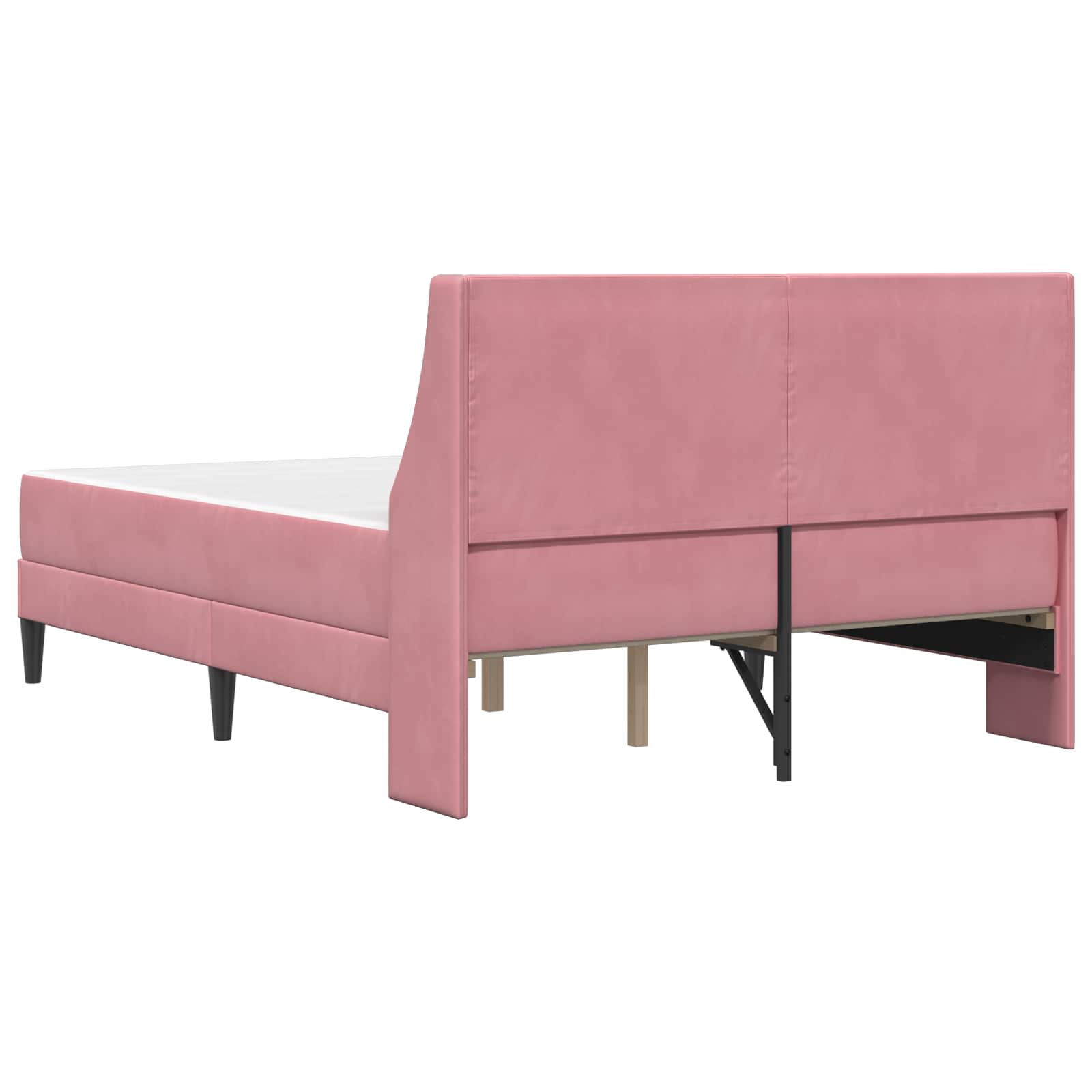 Okvir kreveta s madracem Ružičasta 140 x 200 cm Baršun