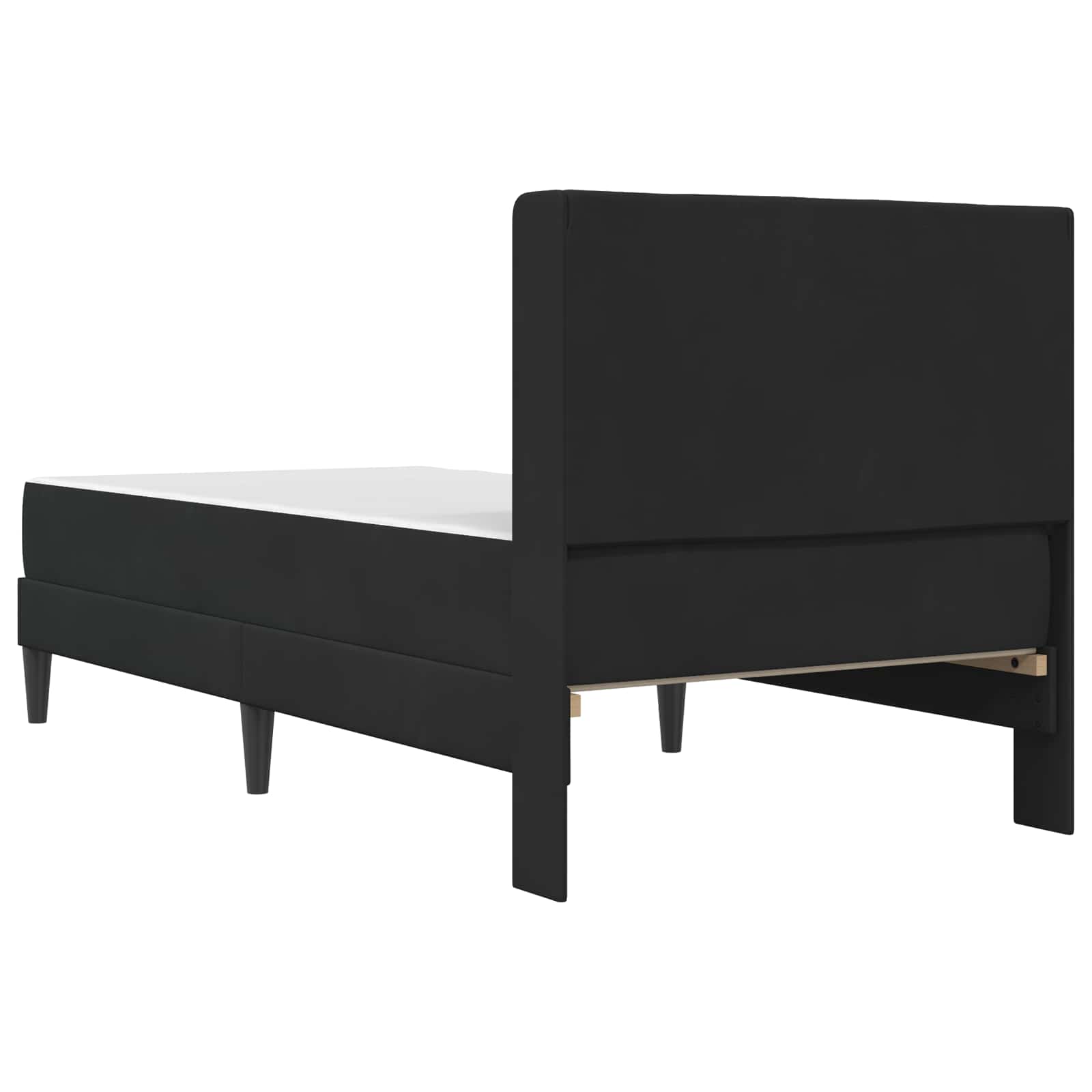 Okvir kreveta s madracem s uzglavljem Crna 90 x 200 cm Baršun